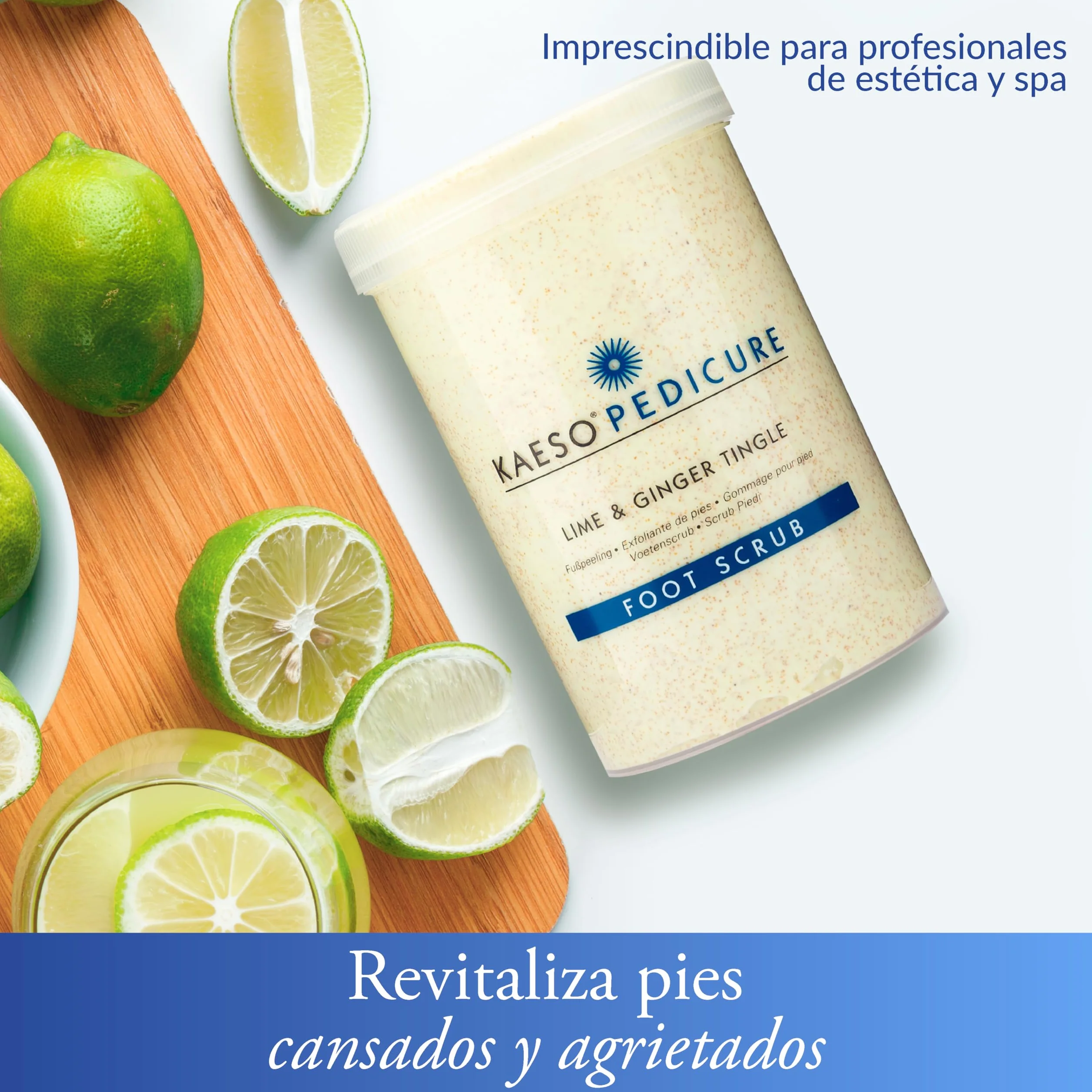Kaeso Foot Scrub, Lime and Ginger Tingle, 1200 ml