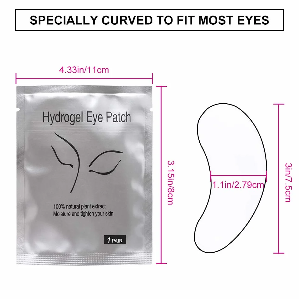 Patch Ciglia 50pcs Patch Extension Ciglia Cuscinetti per Gel per Occhi Eye Gel Pads