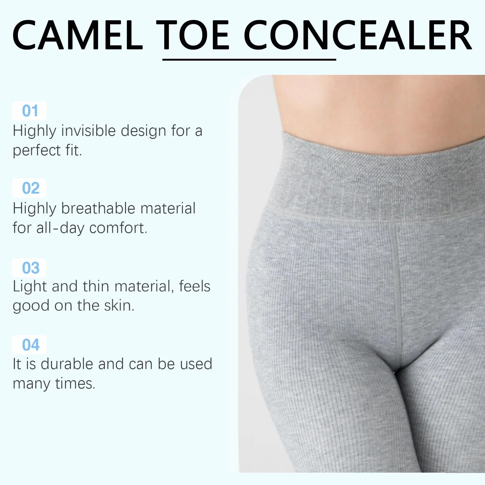 Camel Toe Concealer - Invisible Anti Camel Toe Concealer 2 Pack - Riutilizzabile - Evita linee e protuberanze imbarazzanti-J1