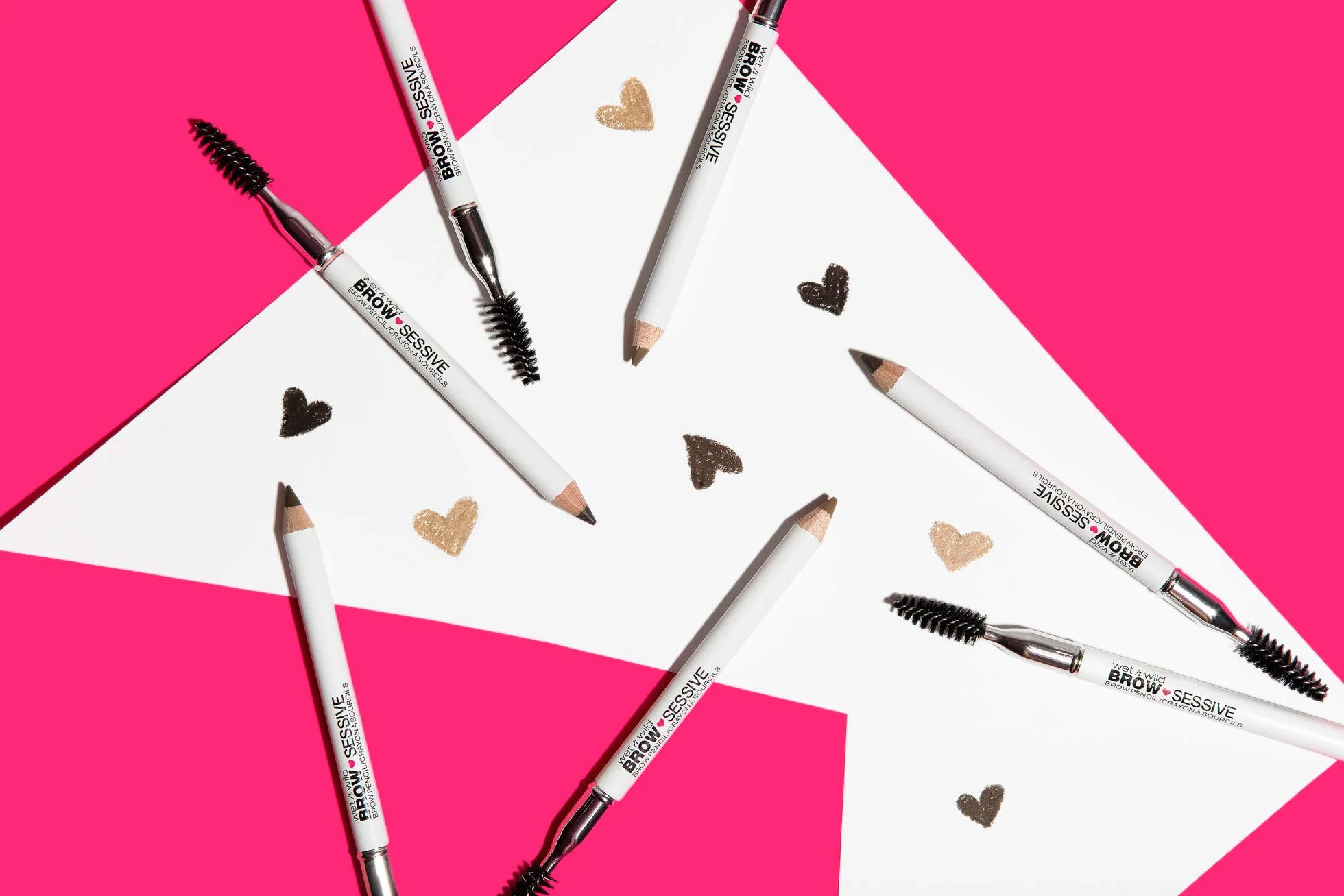 Wet n Wild, Matita Brow-Sessive, Matita a Doppia Punta con Pettinino per Sopracciglia Sottili e Spesse, Formula Naturale, Definizione del Colore Progressiva, Castano Scuro