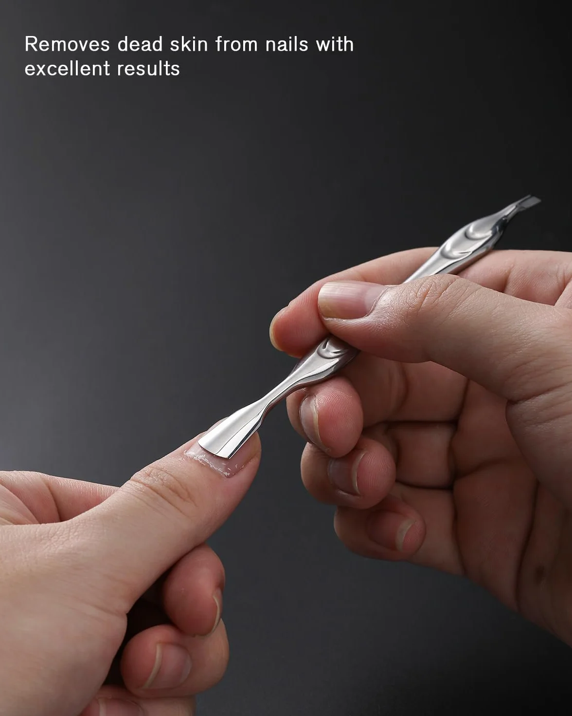 FERYES 2 in 1 Taglia Cuticole in Acciaio Inox per Manicure e Pedicure - Argento