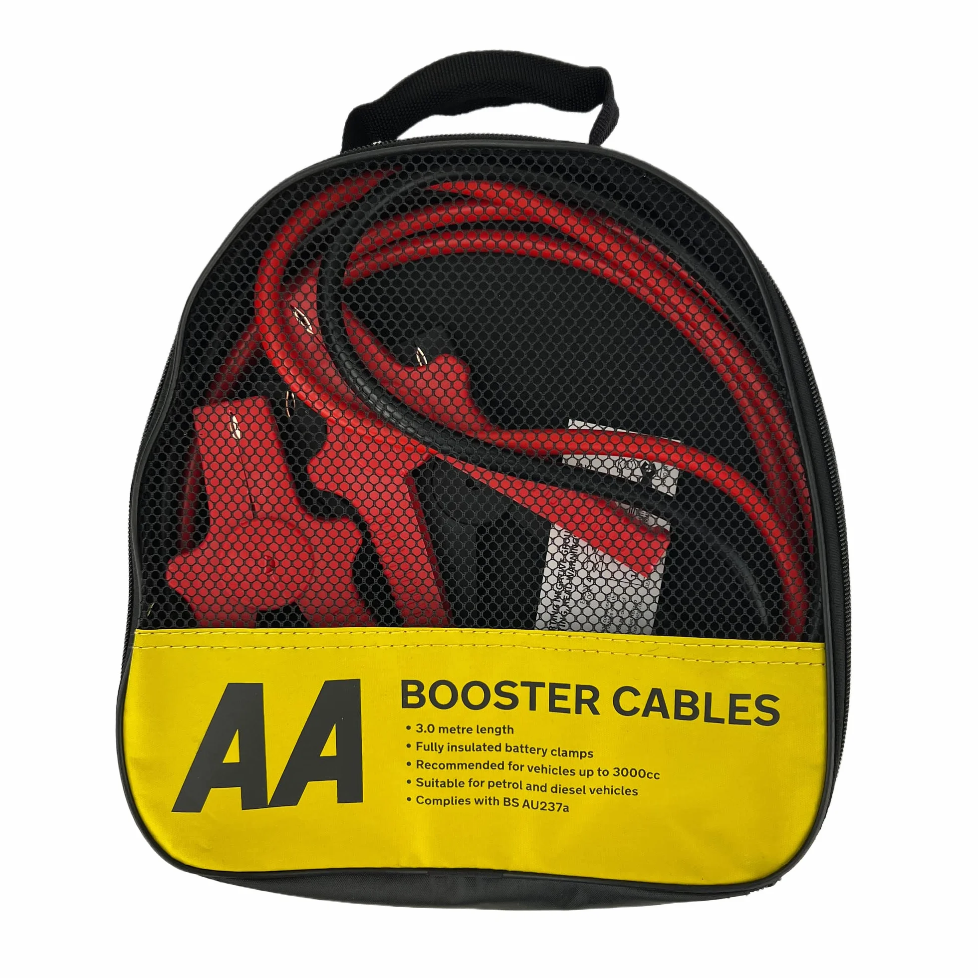 Cavi booster isolati AA4550 per motori benzina diesel fino 3000 cc 3 m custodia