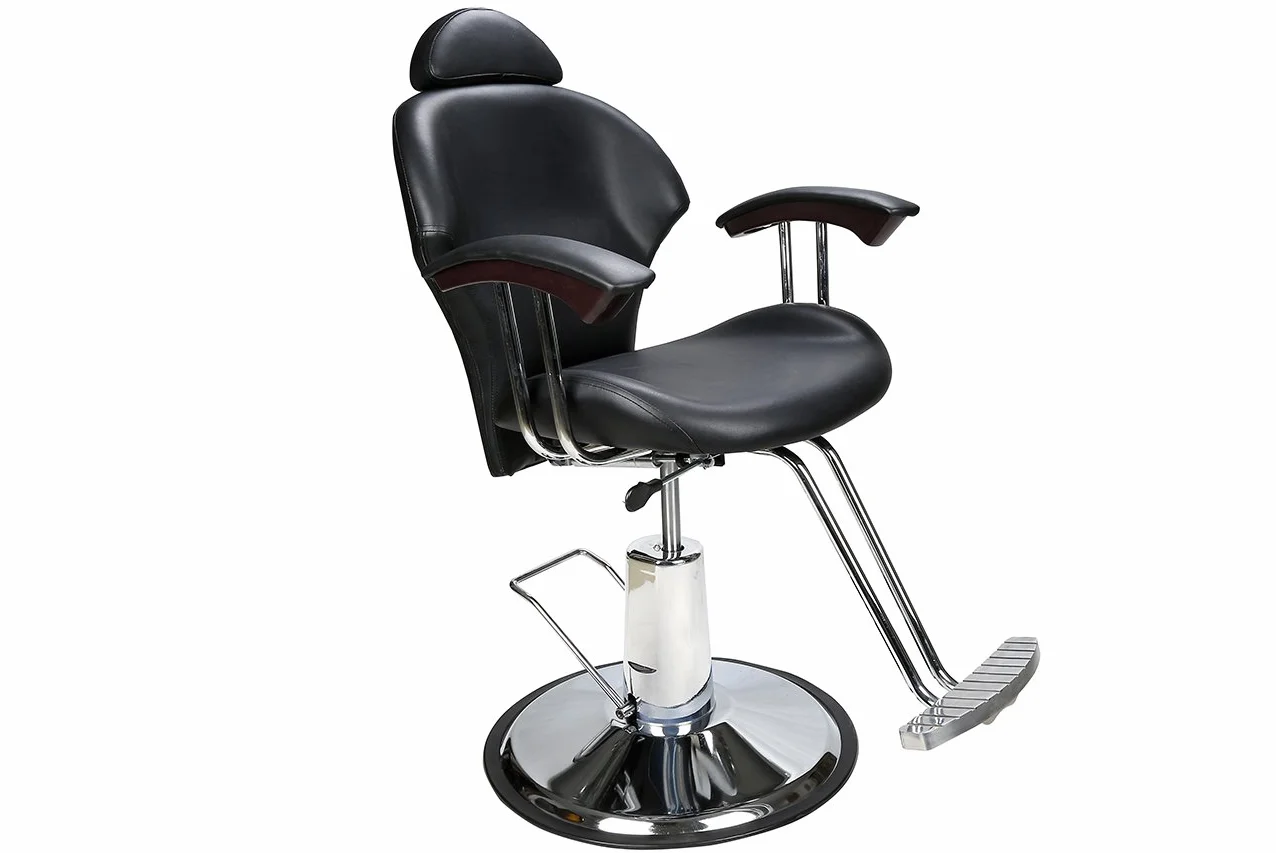 BarberPub Poltrona da barbiere classica Poltrona reclinabile idraulica 360 gradi girevole regolabile per capelli Salone di bellezza 8714BK
