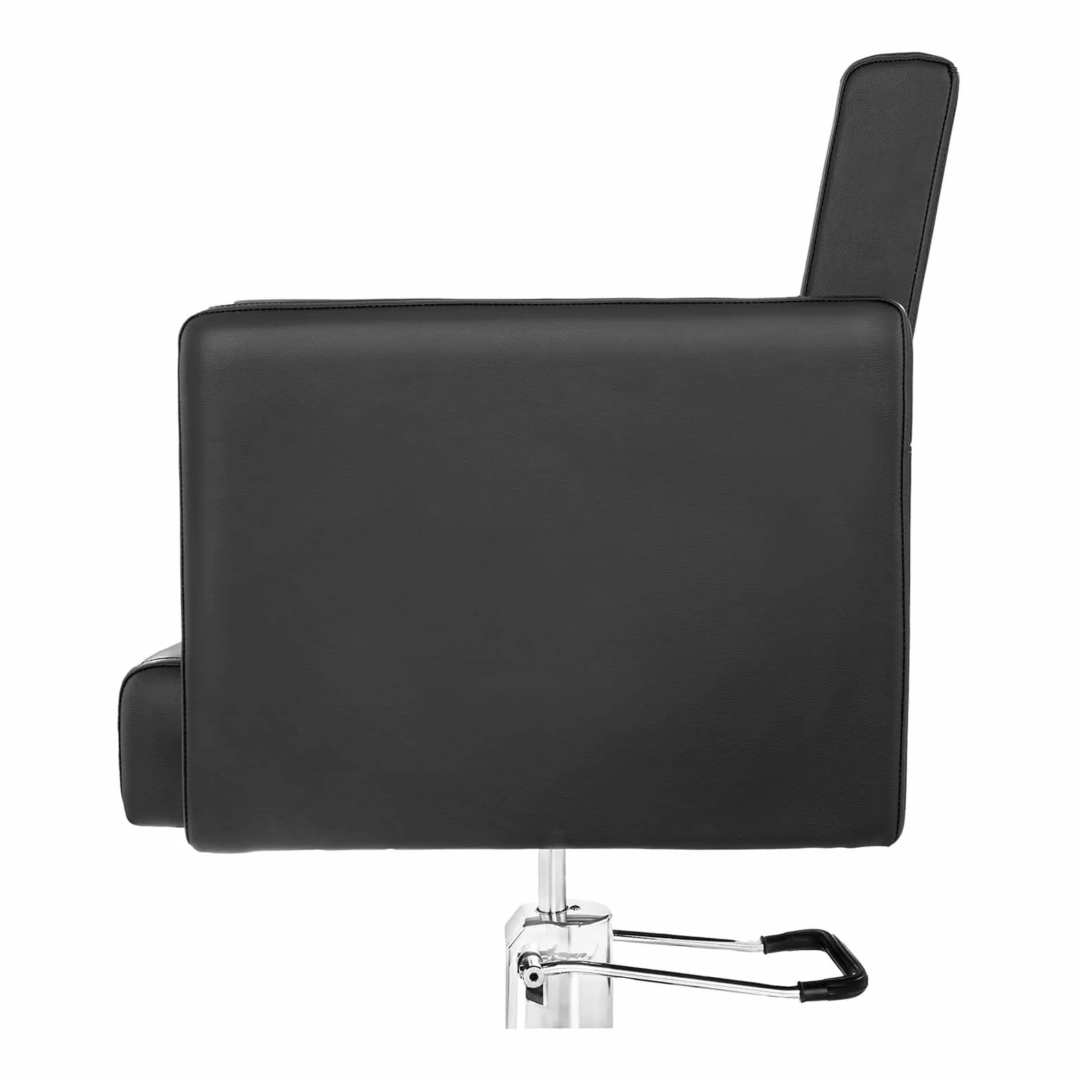 Physa Poltrona da Barbiere Sedia da Parrucchiere BEDFORD BLACK (Nero, Pelle Sintetica, Gommapiuma, Acciaio Cromato, 200 kg)