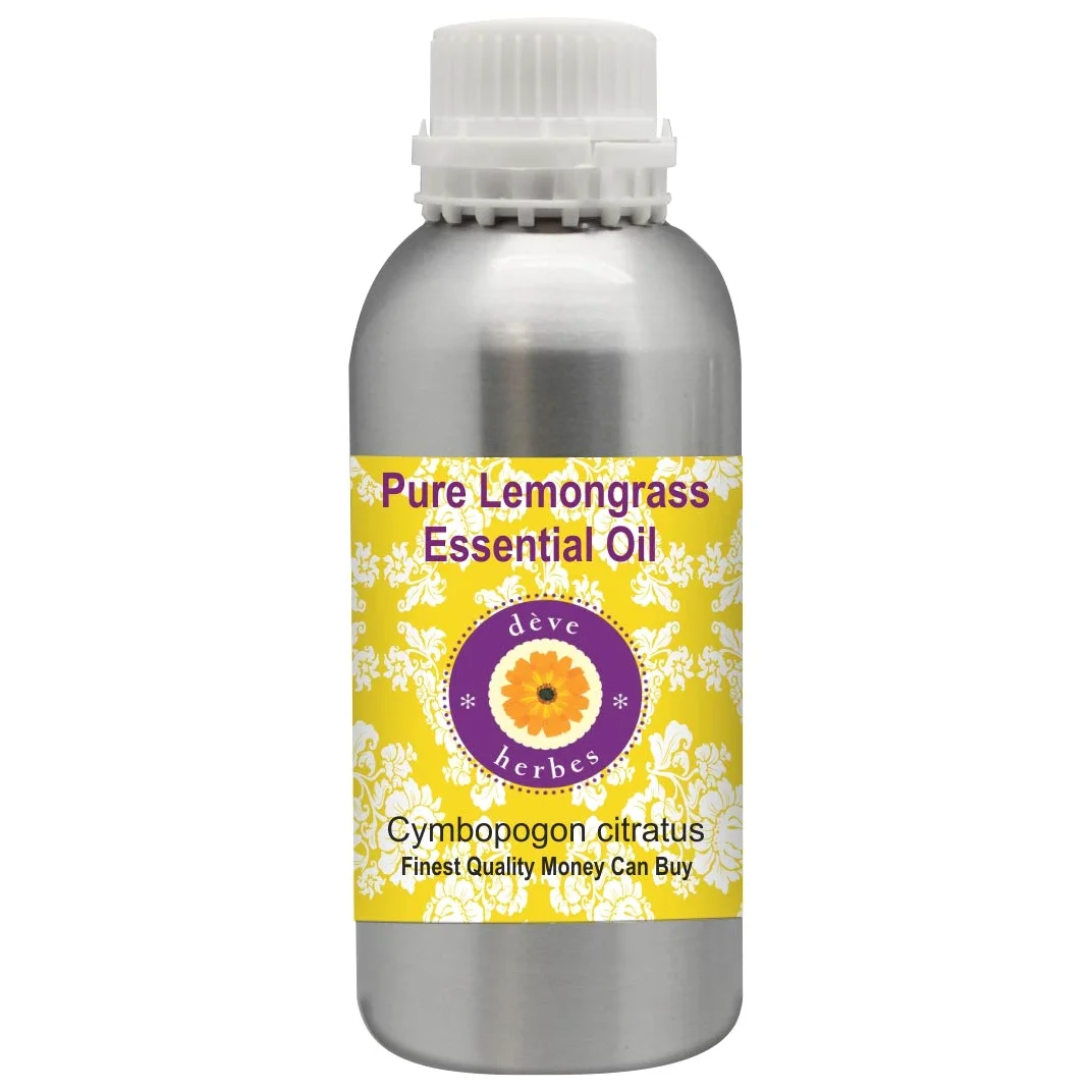Deve Herbes Olio essenziale di citronella (Cymbopogon citratus) 100% naturale qualità terapeutica distillata a vapore.