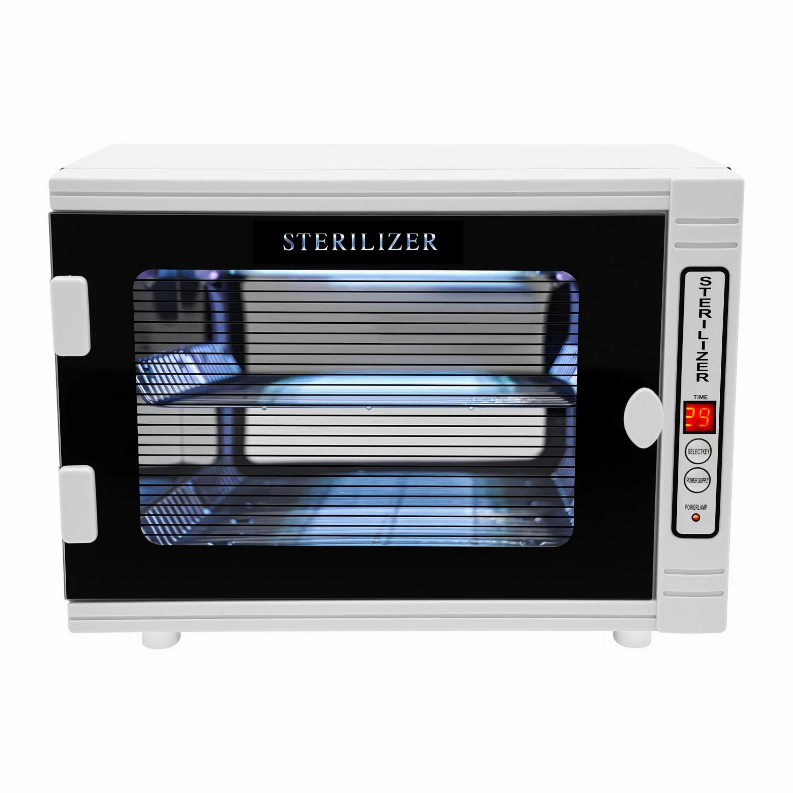 Sterilizzatore UV, Armadio Disinfezione Strumenti Manicure | Professionale Estetica, Acciaio Inox Vetro, Timer 5-60 Min Ozono, Forbici Pennelli, Presa da Tavolo EU, Capacità 12L