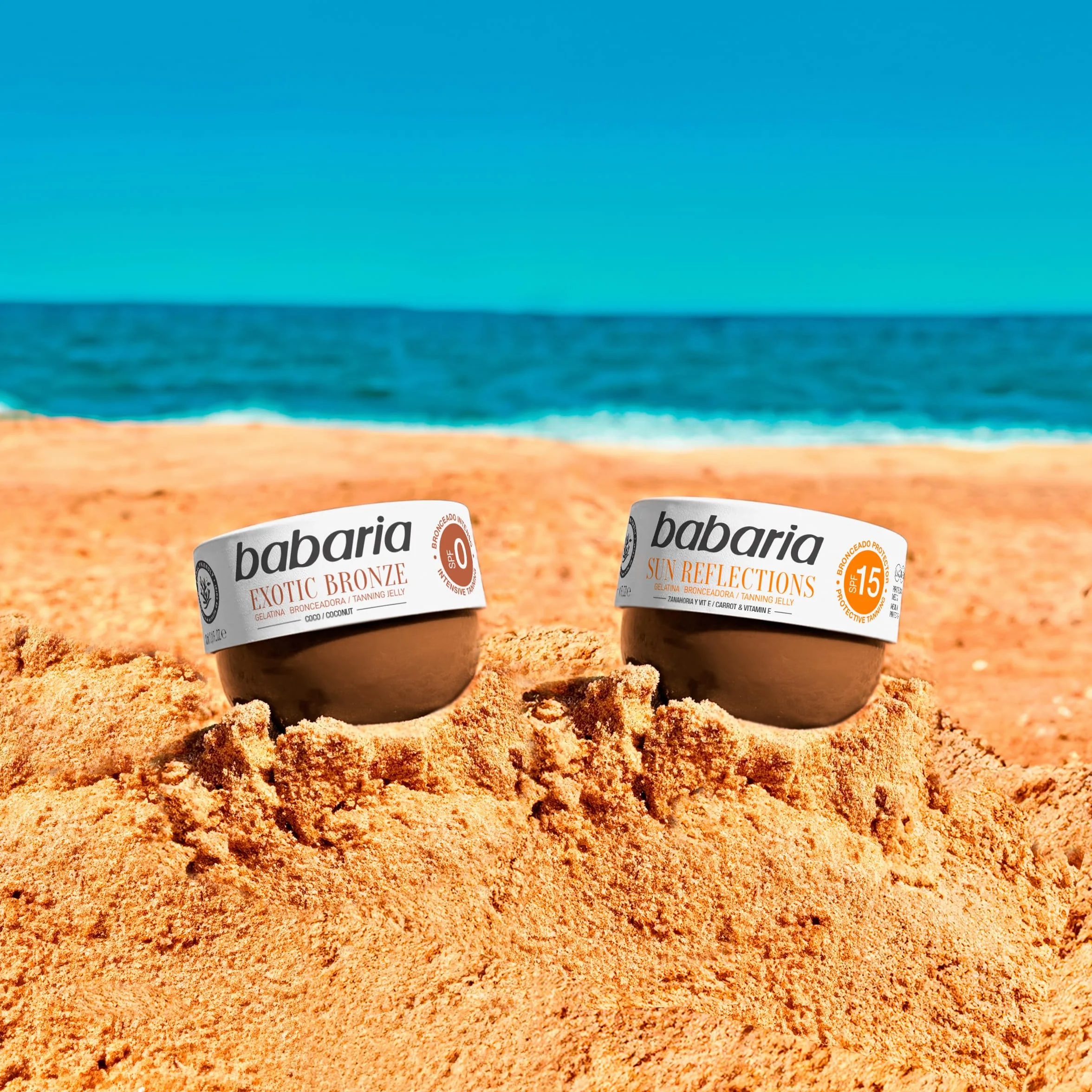 Babaria Gelatina Abbronzante Cocco Bronzo Intenso Acceleratore Abbronzatura Resistente all'Acqua Vegana 300 ml