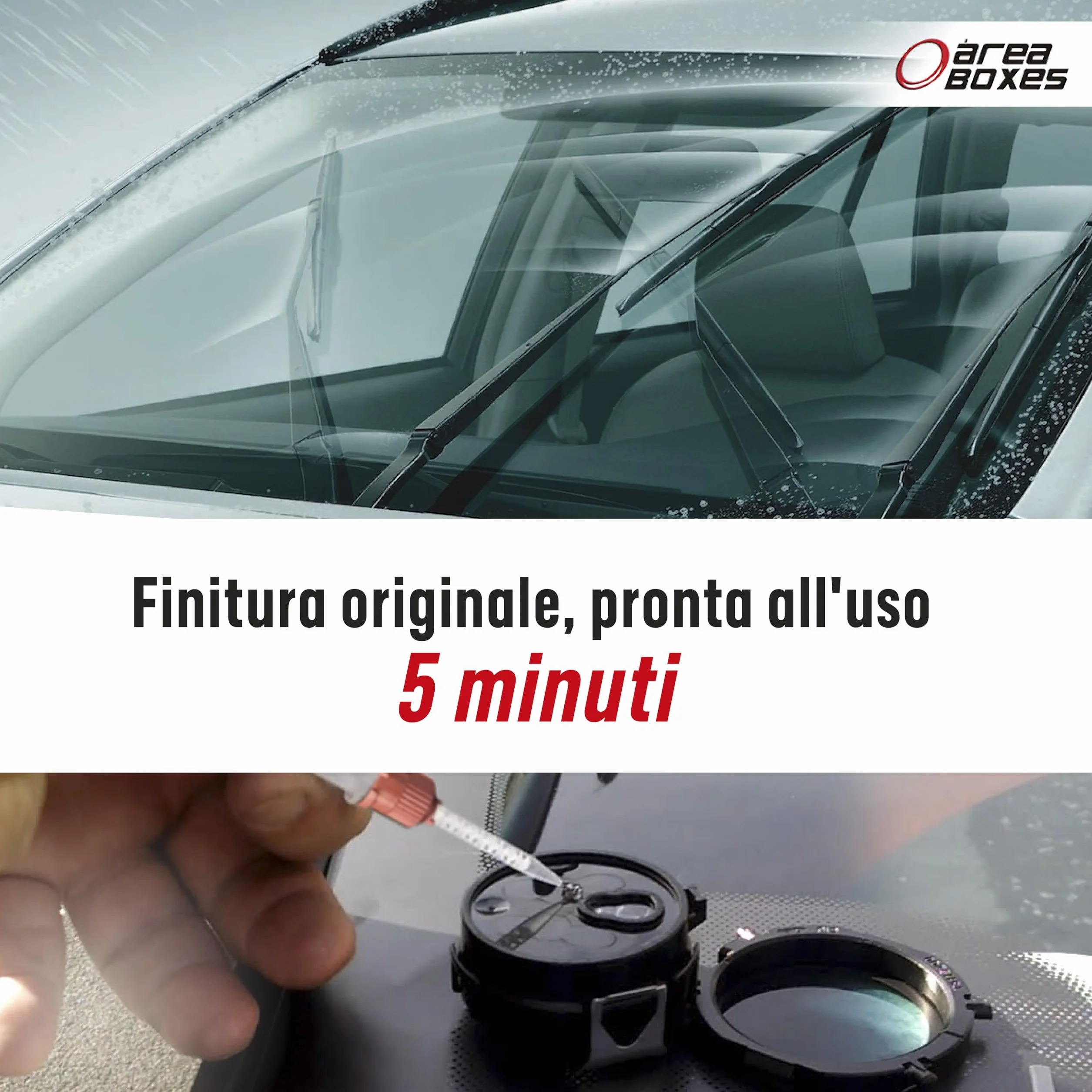 Gel adesivo per sensore pioggia parabrezza auto, silicone trasparente bicomponente presa rapida