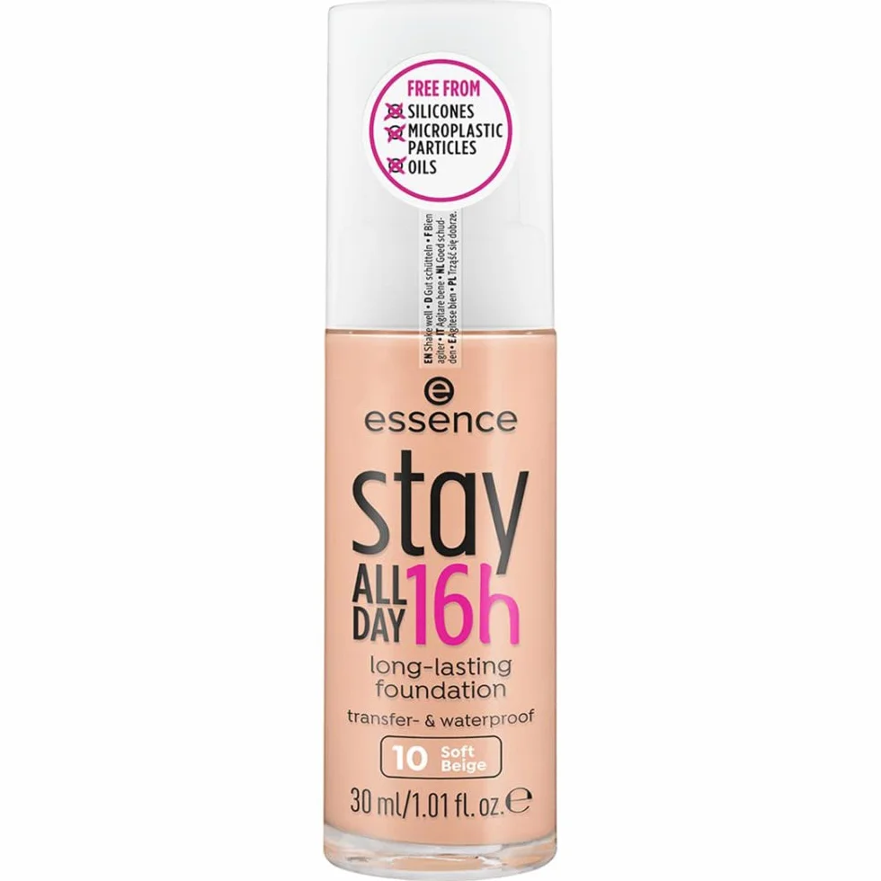 essence stay ALL DAY 16h long-lasting fondotinta viso, lunga durata, opacizzante, correttivo del colore, opaca (30ml)