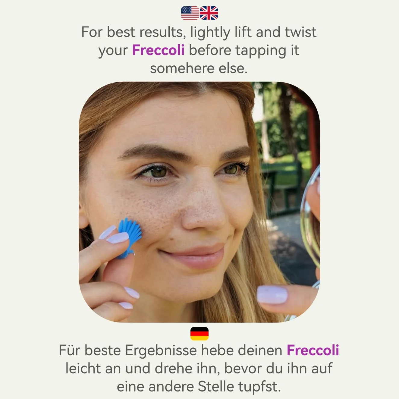 Timbro lentiggini in silicone, Freckle Maker, Freckle Stamp, Freccoli 2025 (viola)