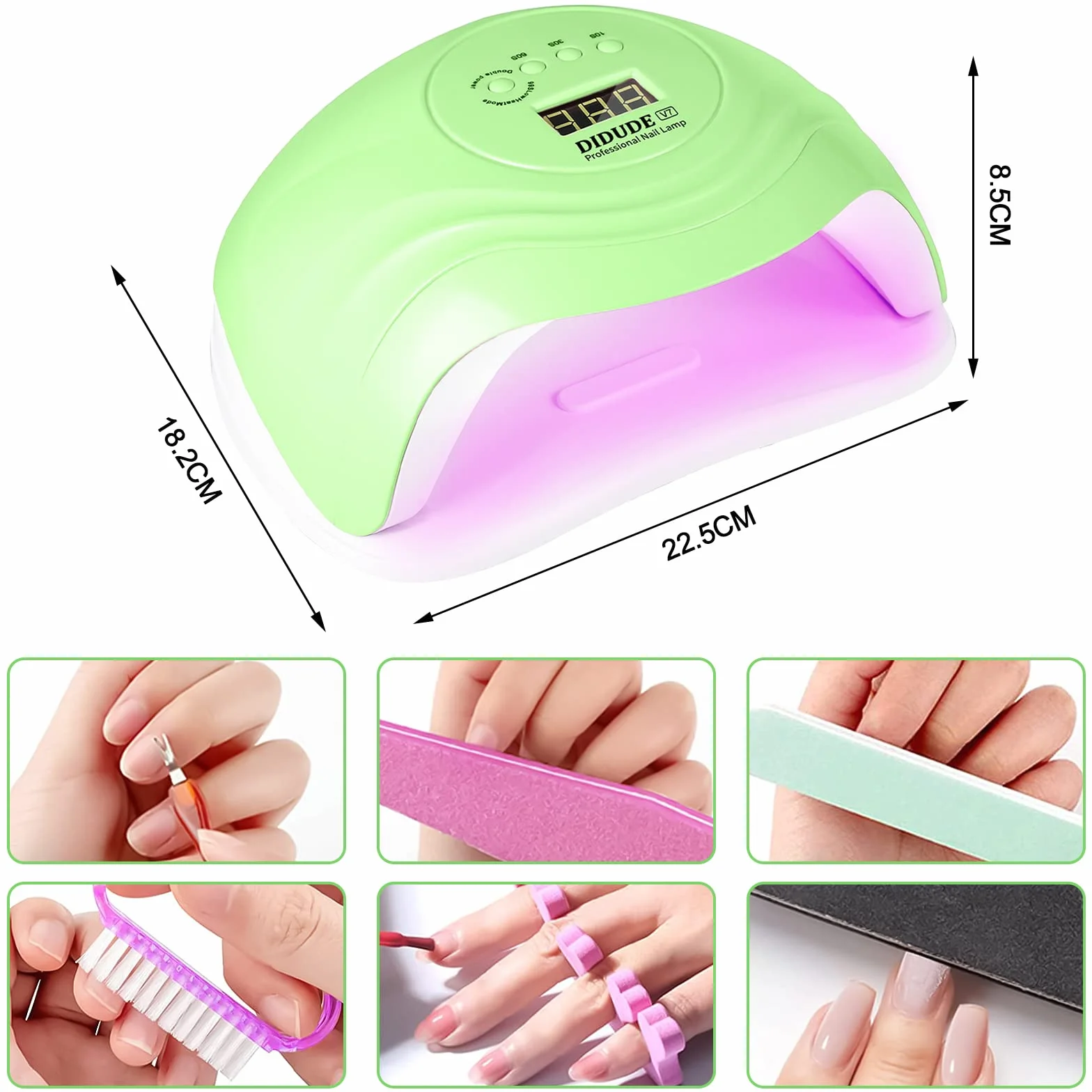 Lampada LED Unghie UV Professionale,168W Asciuga Unghie con Sensore Di Avvio Automatico,Display LCD e 4 Timer (10/30/60/99s),Per Manicure/Pedicure Lampada Asciuga Smalto Semipermanente
