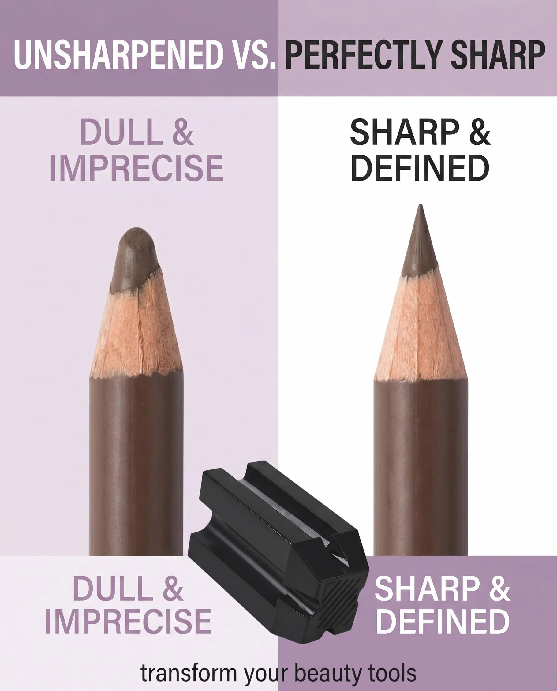 Temperino Universale 1 Pezzo per Trucco, Temperamatite Cosmetico per Matite Occhi Sopracciglia Labbra Eyeliner