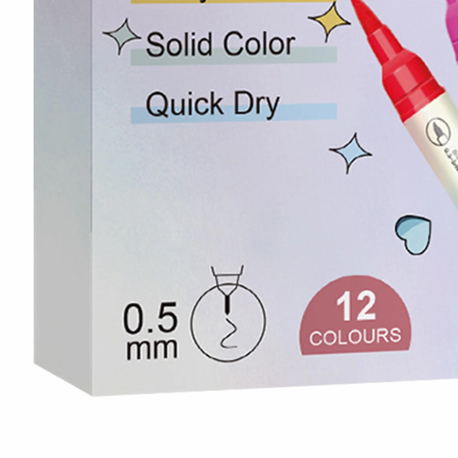 Penna Smalto per Unghie,Set 12 Colori ad Acqua - Pennarelli Smalto A Doppia Punta Per Bambini - Per Donne E Ragazze Gel Manicure Puntinatura Disegno E Pittura