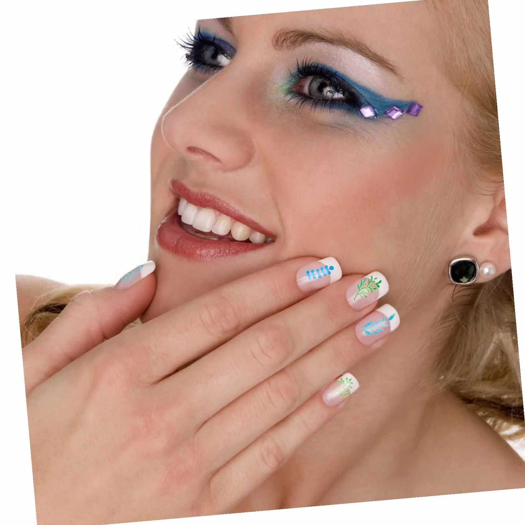VICASKY 3 Set Adesivi Per Unghie Decorativi Stickers Autoadesivi Per Nail Art Con Design Vari Per Manicure Diy 9 Fogli*3