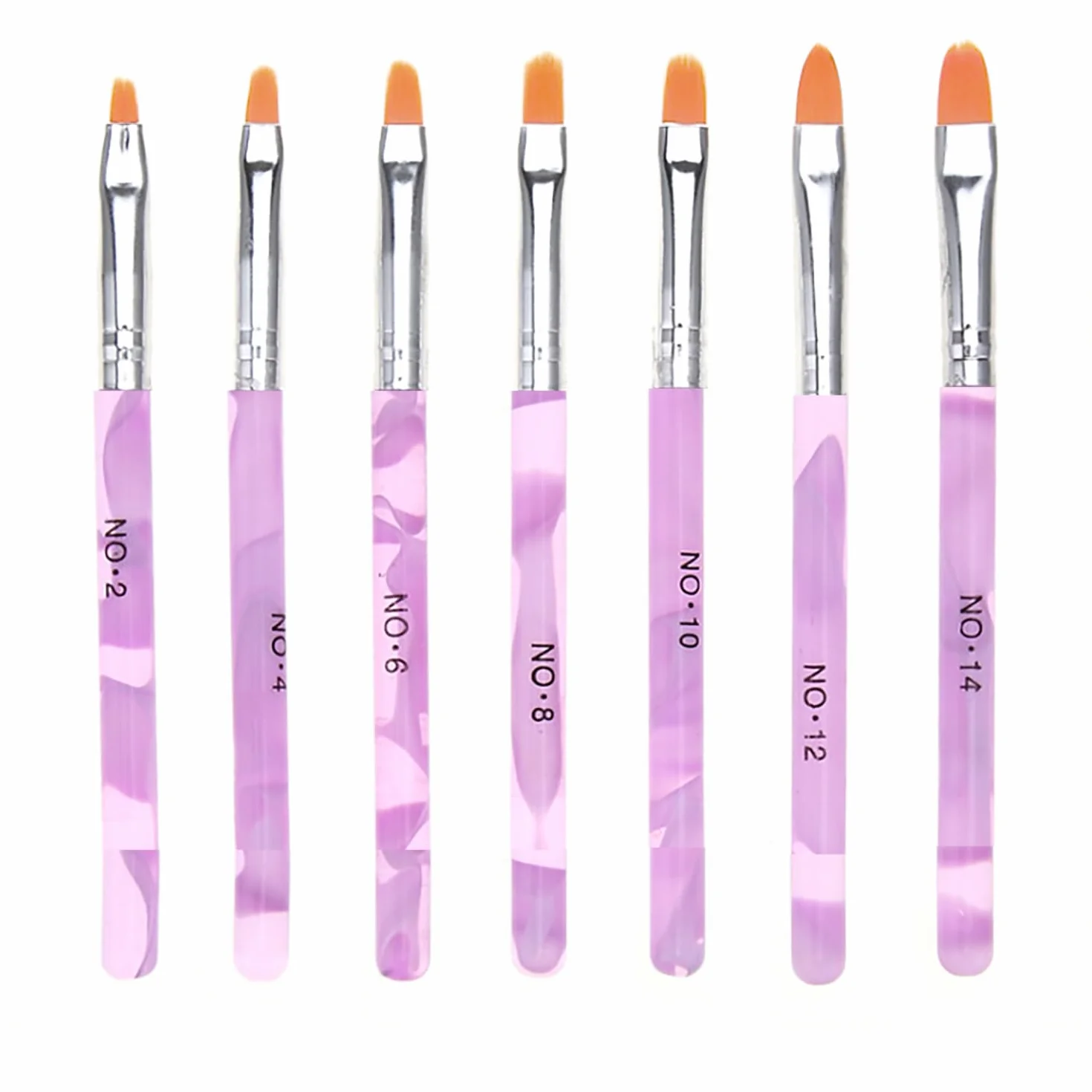 7 pennelli acrilici per unghie, gel UV, unghie in acrilico, set per unghie in gel