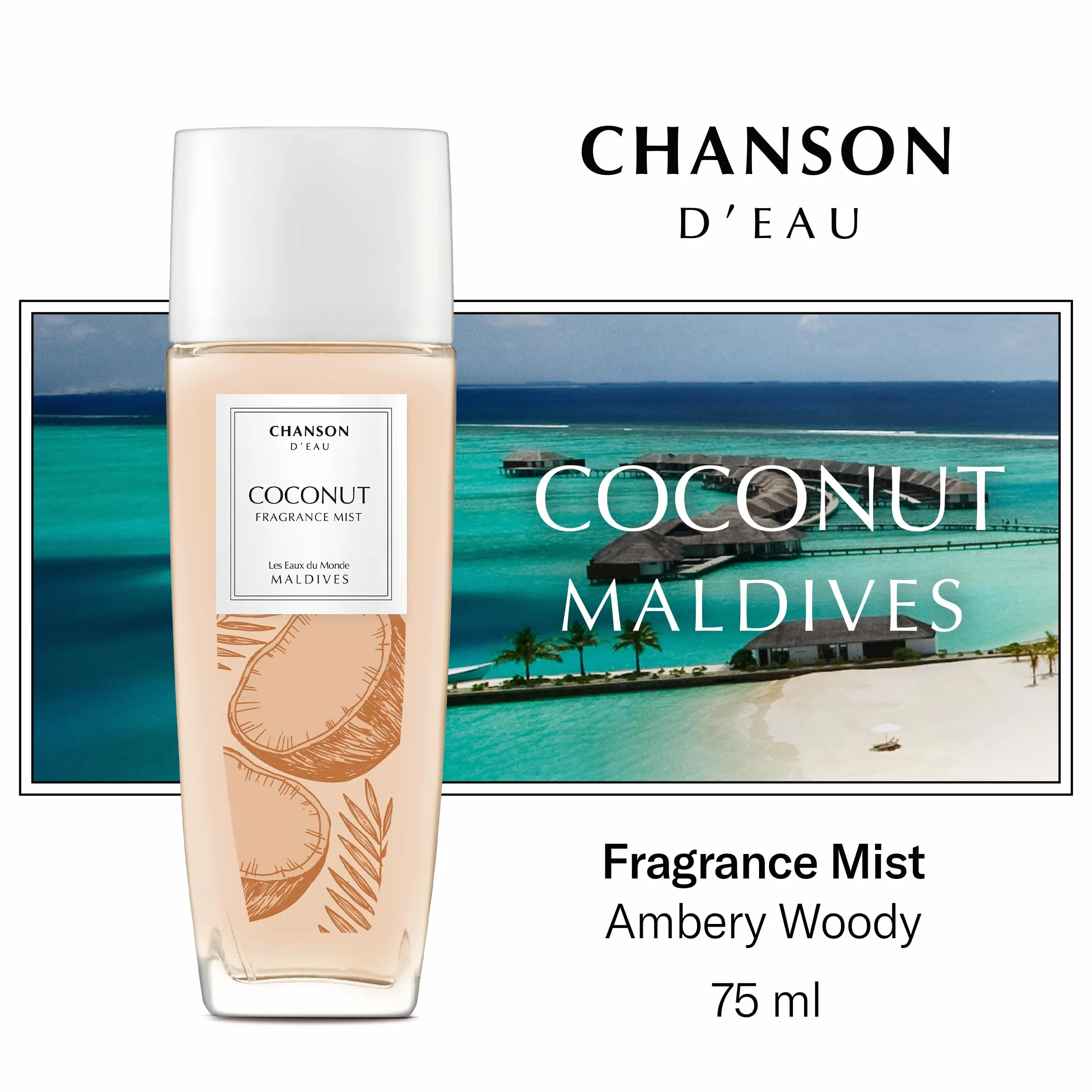 Chanson d'Eau Les Eaux du Monde Coconut Profumo Spray Corpo e Capelli Donna 75 ml