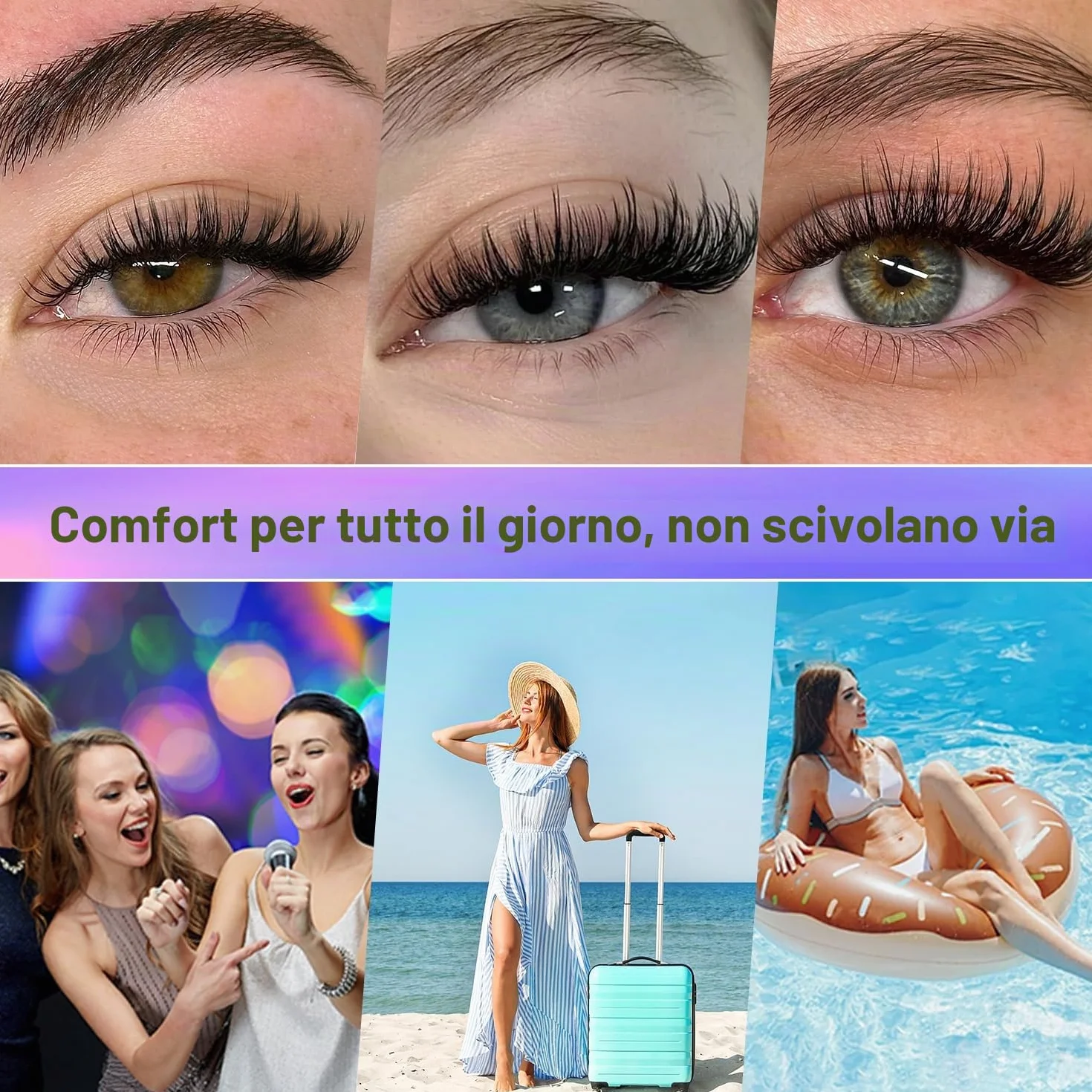 Ciuffetti Ciglia Finte Kit 280 Extension 9-16mm 40D+50D Lash Cluster z Bond and Seal Pinzette