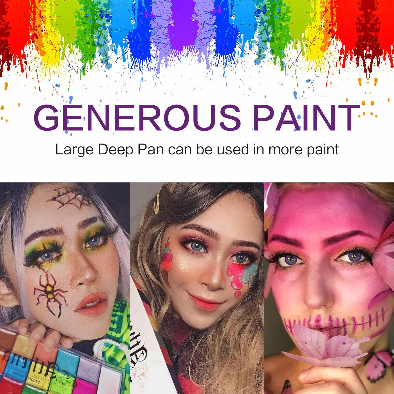 UCANBE Pittura per Viso 20 Colori con Pennelli,Body Painting Colori per Trucco Halloween Durevole,Colori per Pancia Gravidanza,Trucco Teatrale,Effetti Speciali