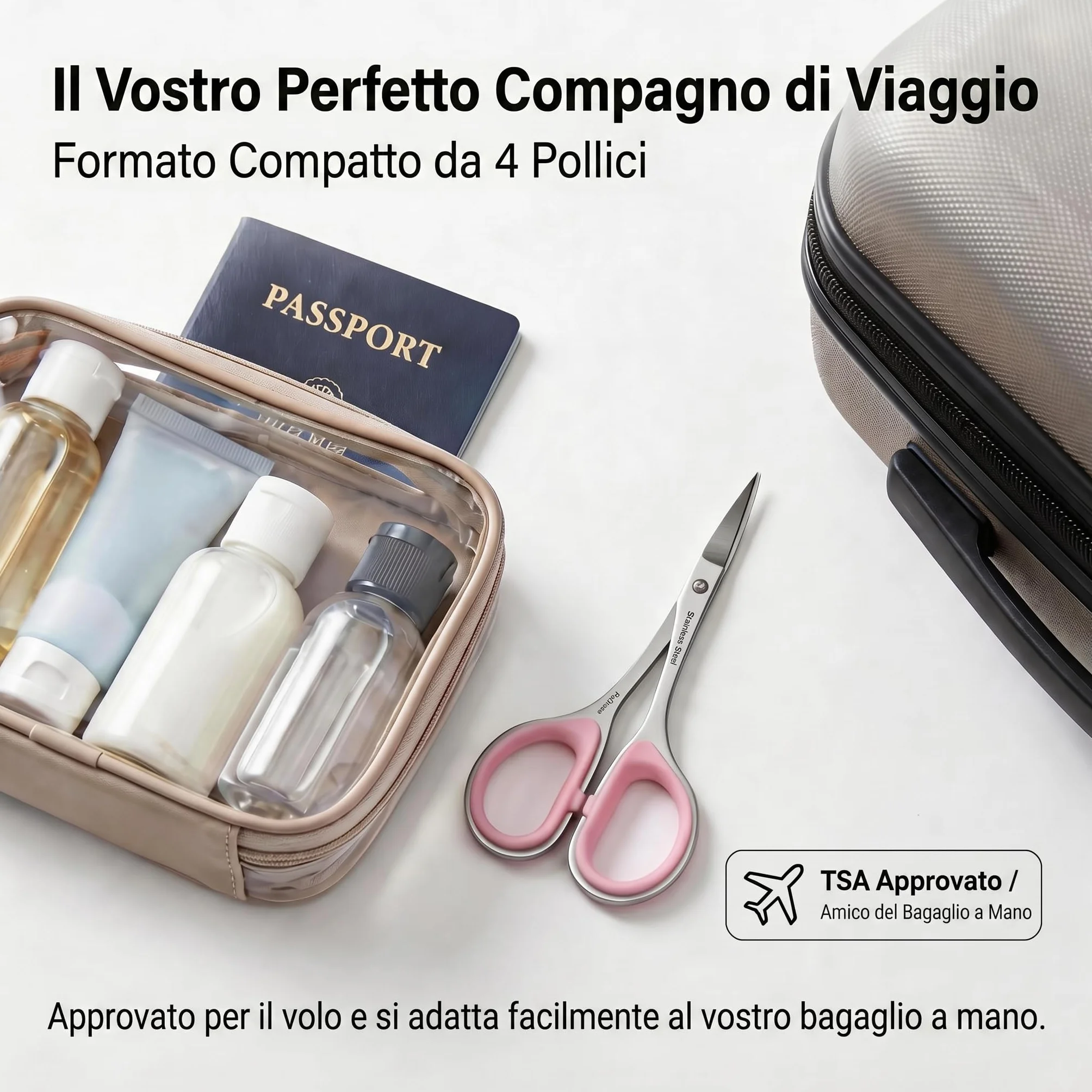 PAFASON Piccolo Forbici Cuticole Set 2 Pezzi Curvo Dritto Precisione Manicure Pedicure