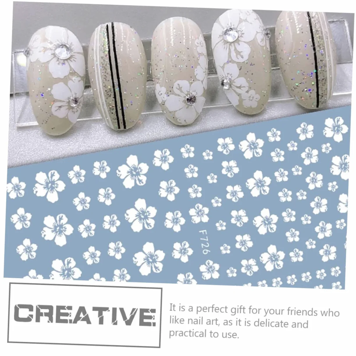 PACKOVE 5 Set Adesivi Per Unghie Fiori Delicati Stickers Per Decorazione Unghie Autoadesivi Nail Art Per Manicure Diy Per Casa E Salone Per Amanti Della Nail Art 30 Fogli*5