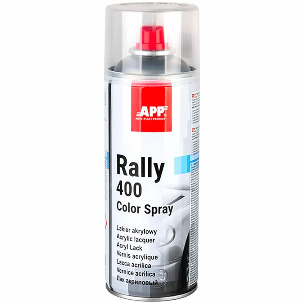 APP Rally 400 Color Spray Vernice trasparente lucida Bomboletta spray 400 ml ad alta copertura