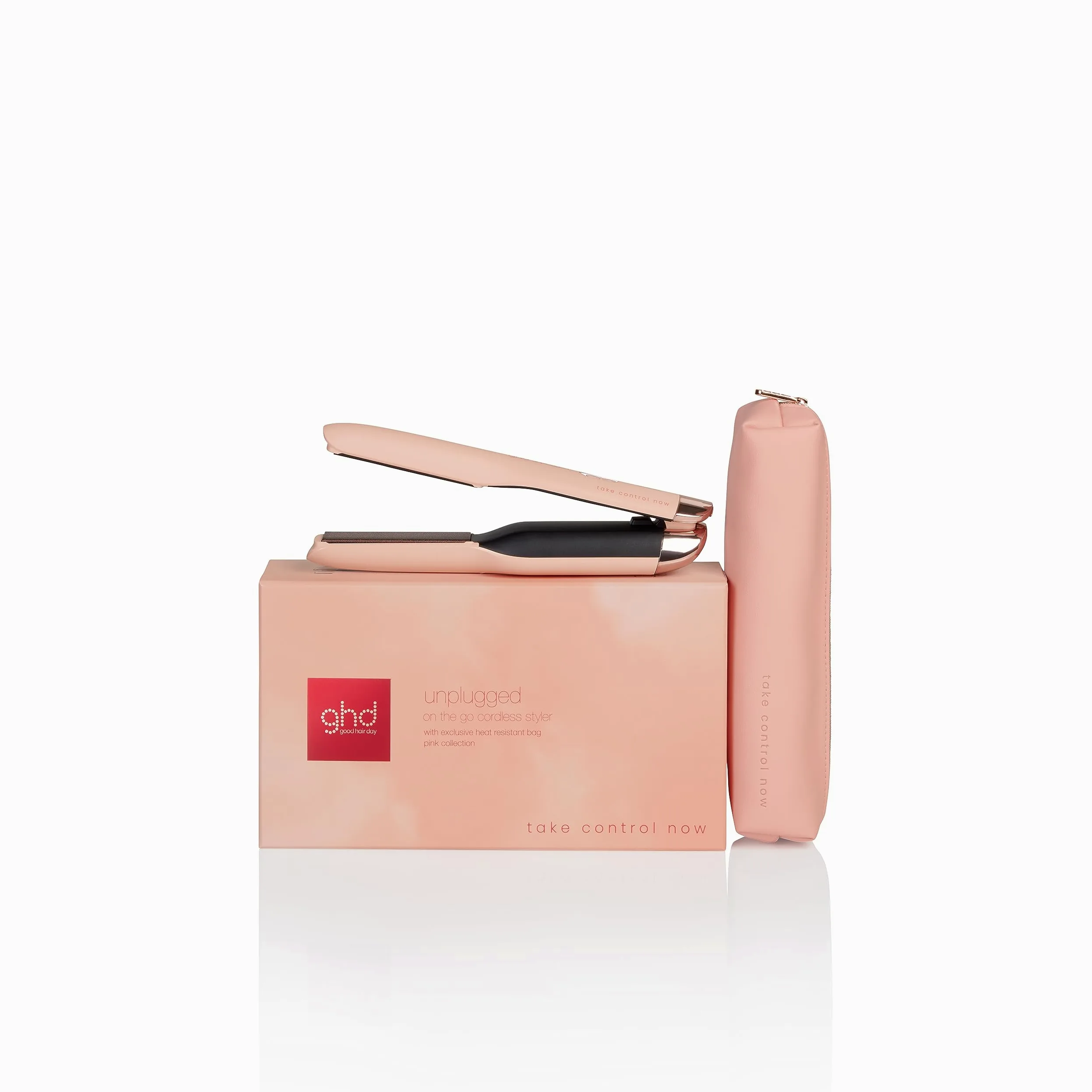 ghd Unplugged Styler - Piastra per capelli senza fili - Edizione Limitata (Rosa Pesca)