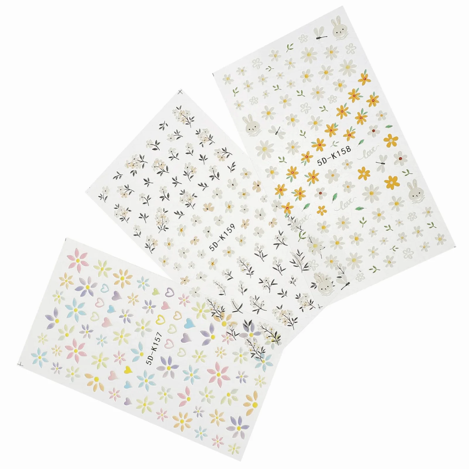 Healeved 12pezzi Nail Art Stickers Adesivi Per Unghie Decorativi Facili Applicare Adatti Per Manicure Design Decorazioni Per Unghie