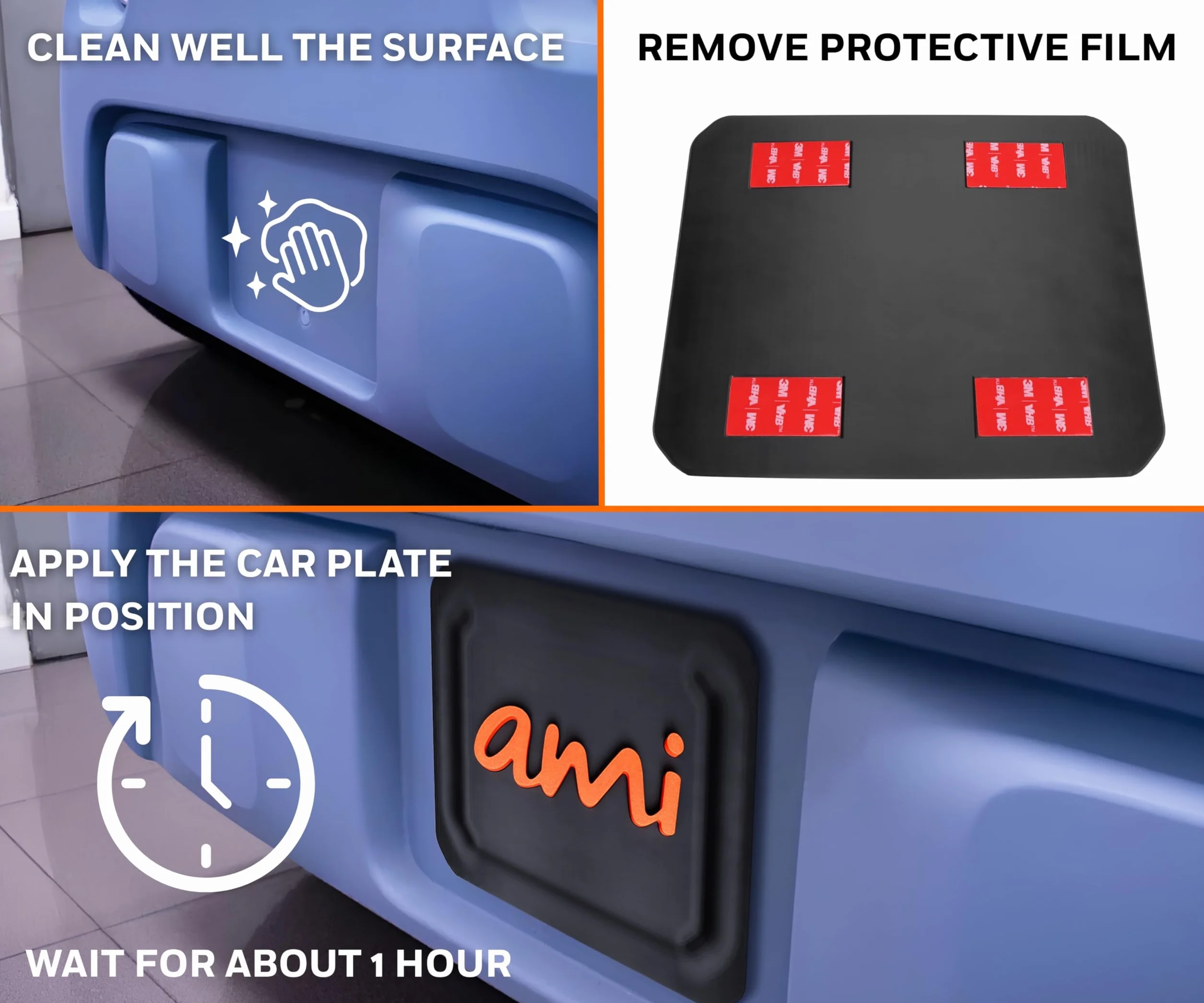 Targa Anteriore Decorativa 230x180mm Compatibile con Citroen AMI 2020-2025