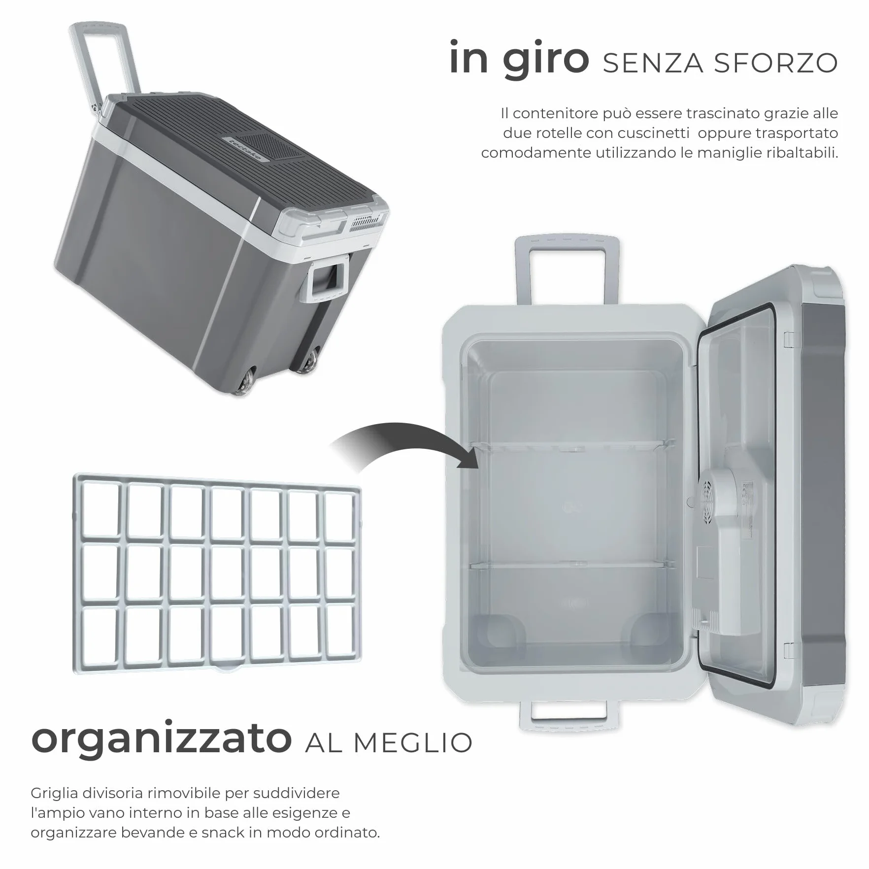 tectake® Frigorifero Portatile 35 L 2in1 Freddo Caldo per Auto e Casa ECO Mode