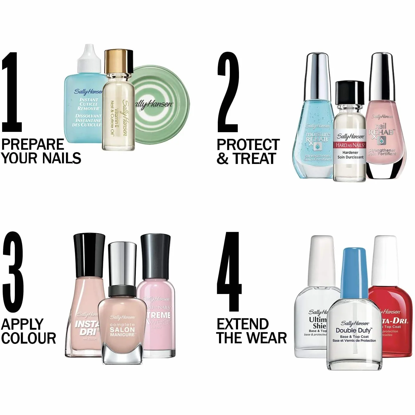 Sally Hansen Maximum Growth, Smalto Trattamento Allungante E Rinforzante Per Unghie Deboli, 13.3 ml, Confezione da 1
