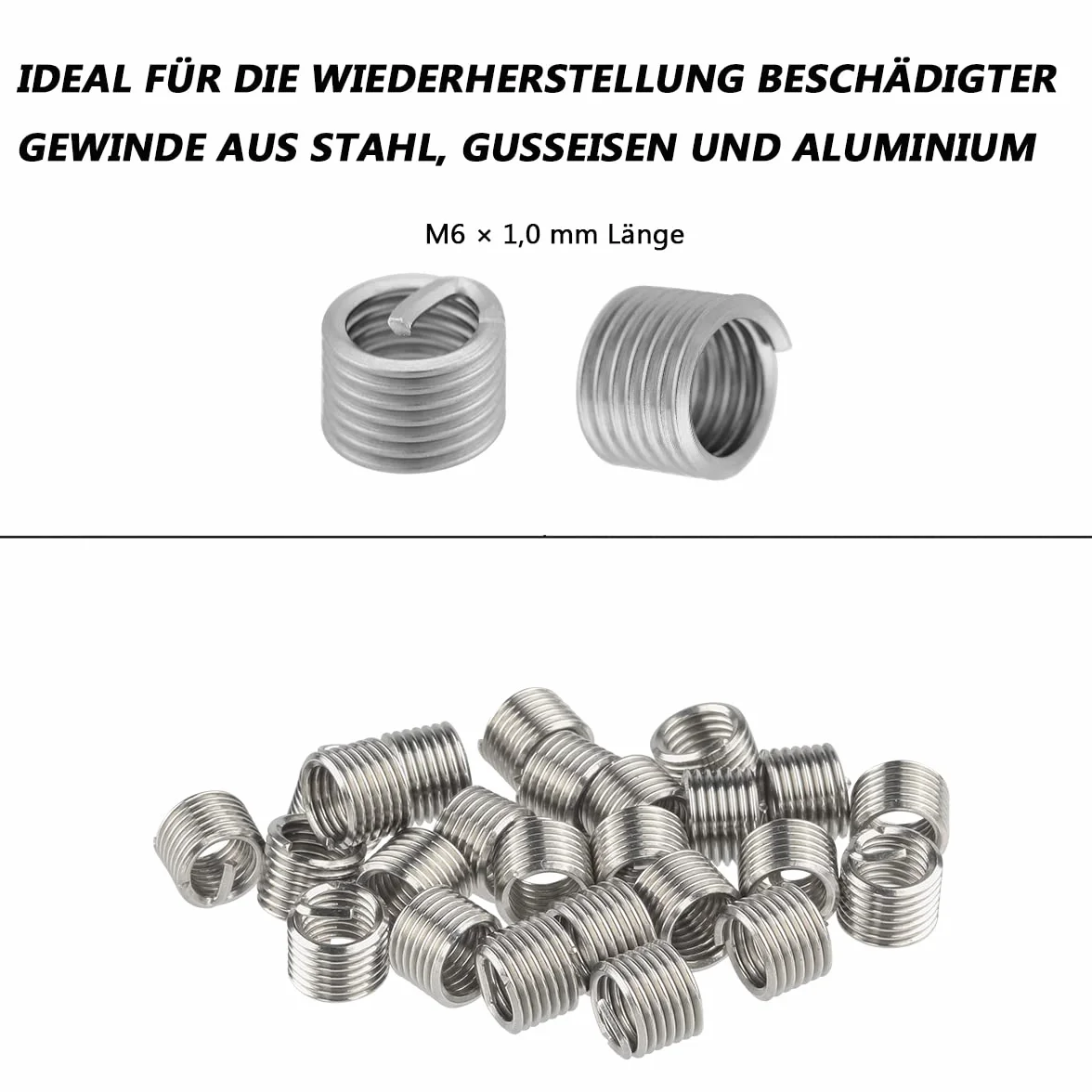 Set di riparazione filettature M6 30 pezzi utensile manuale metrico kit elicoidali