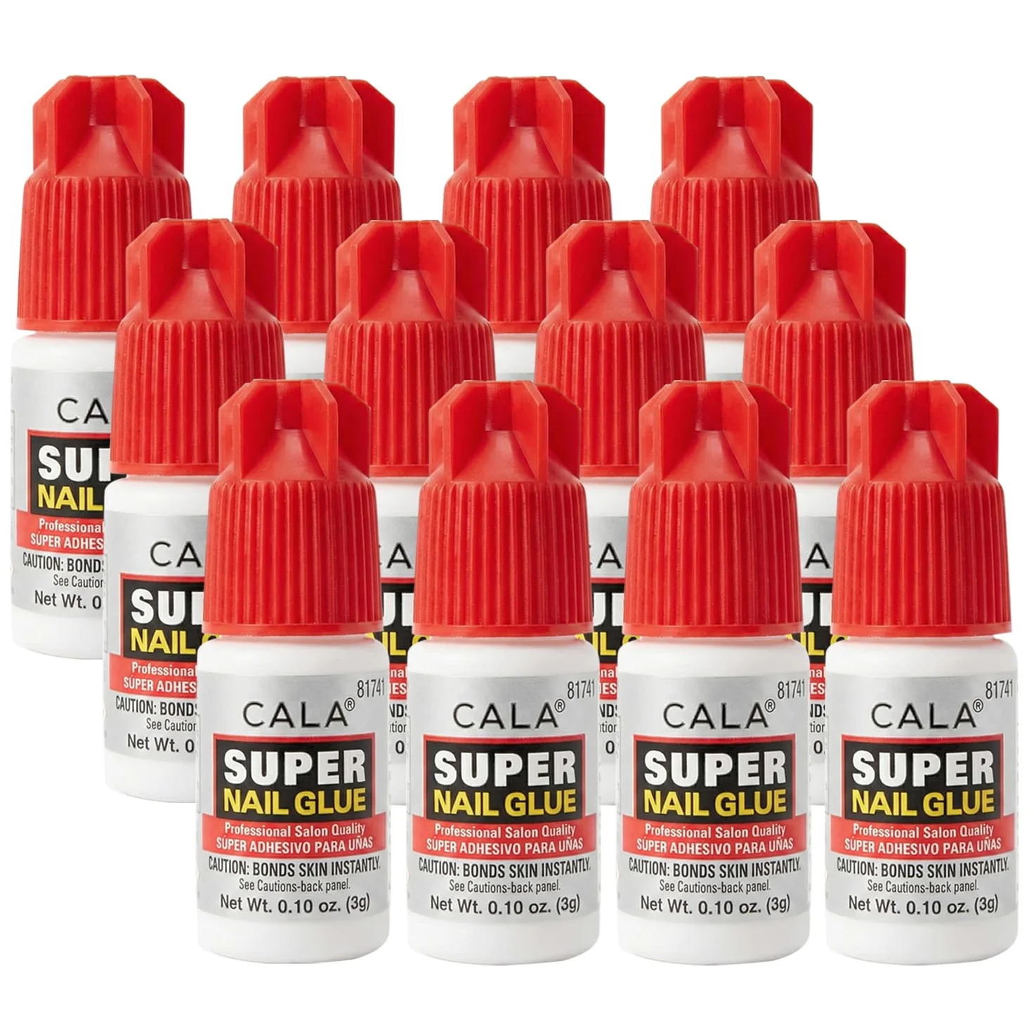 CALA Super colla per unghie – Colla professionale ad asciugatura rapida per unghie finte, punte e accessori artistici – Qualità professionale forte tenuta per riparazione naturale delle unghie