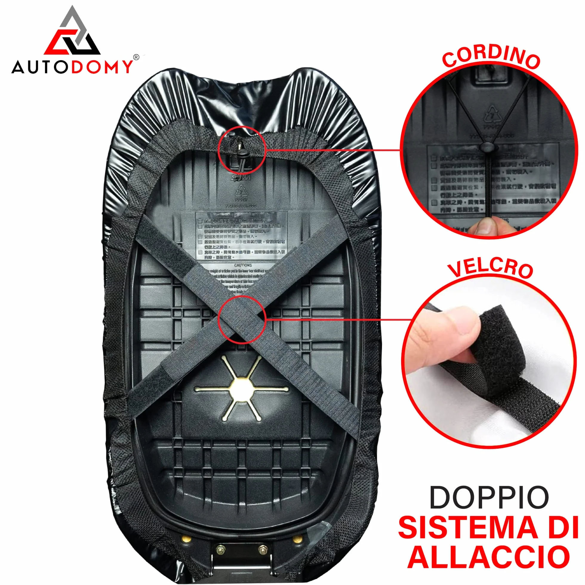 Coprisella Moto XL Antiscivolo Antigraffio Impermeabile Universale 90-110 cm