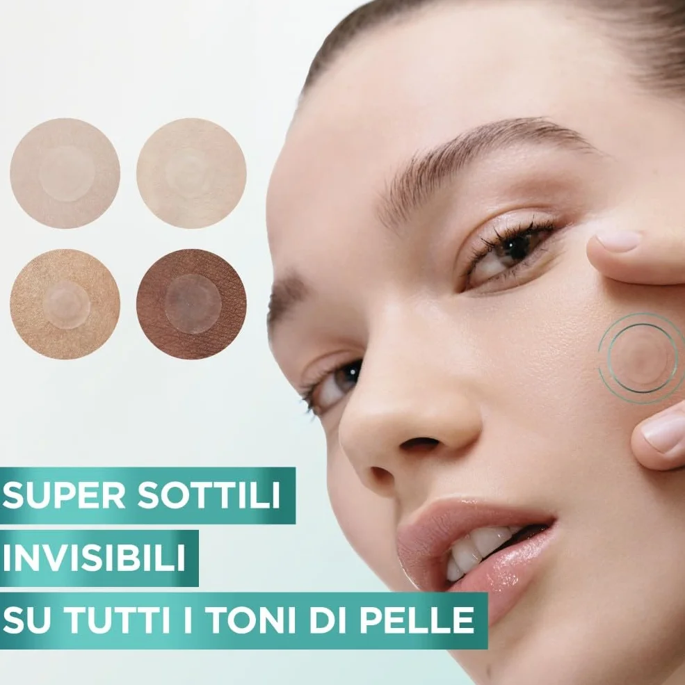 Garnier Pimple Patch Cerotti Idrocolloidali Invisibili Viso, Imperfezioni Ridotte in 8 Ore, Brufoli Visibilmente più Piatti, Adatti a Tutte le Tonalità di Pelle, Vegano, Pure Active, 44 Patch