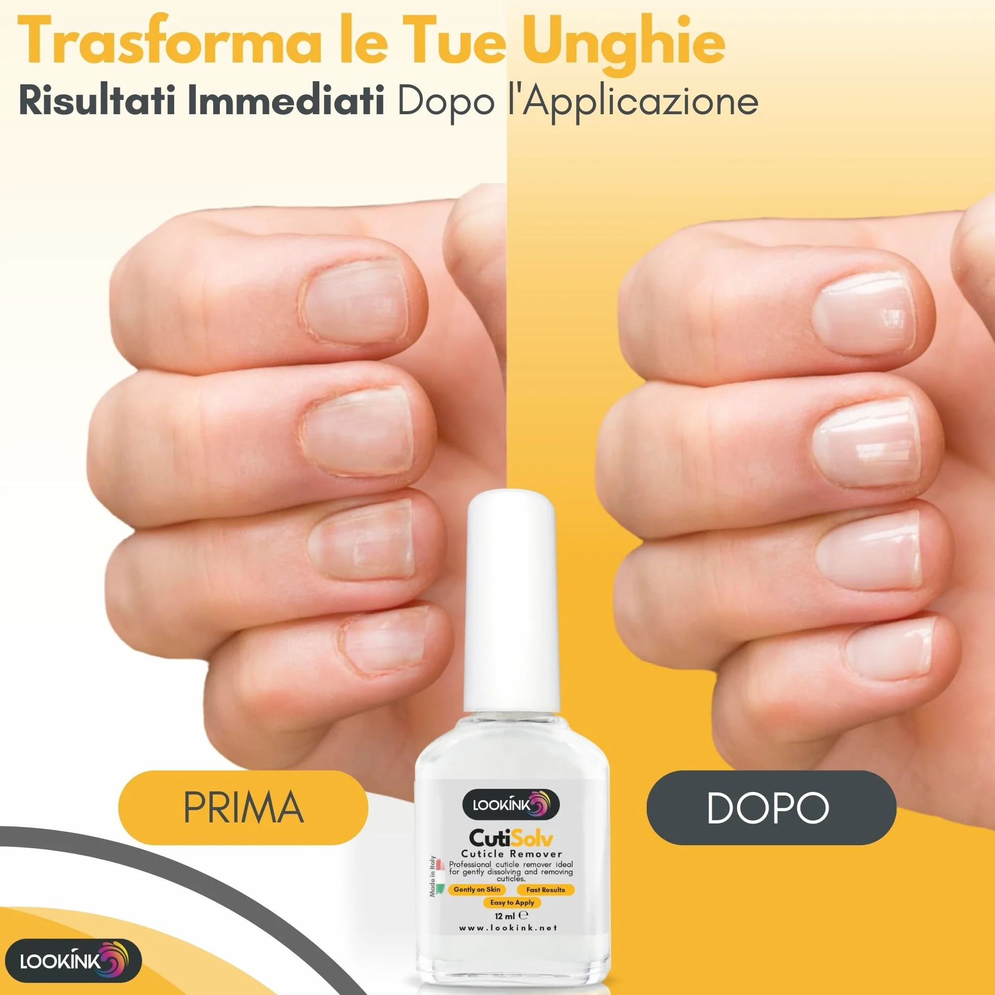 Rimuovi Cuticole Professionale 12 ml – Made in Italy | Cuticle Remover per Unghie | Scioglie e Rimuove Cuticole Dure | Formula Delicata e Cremosa
