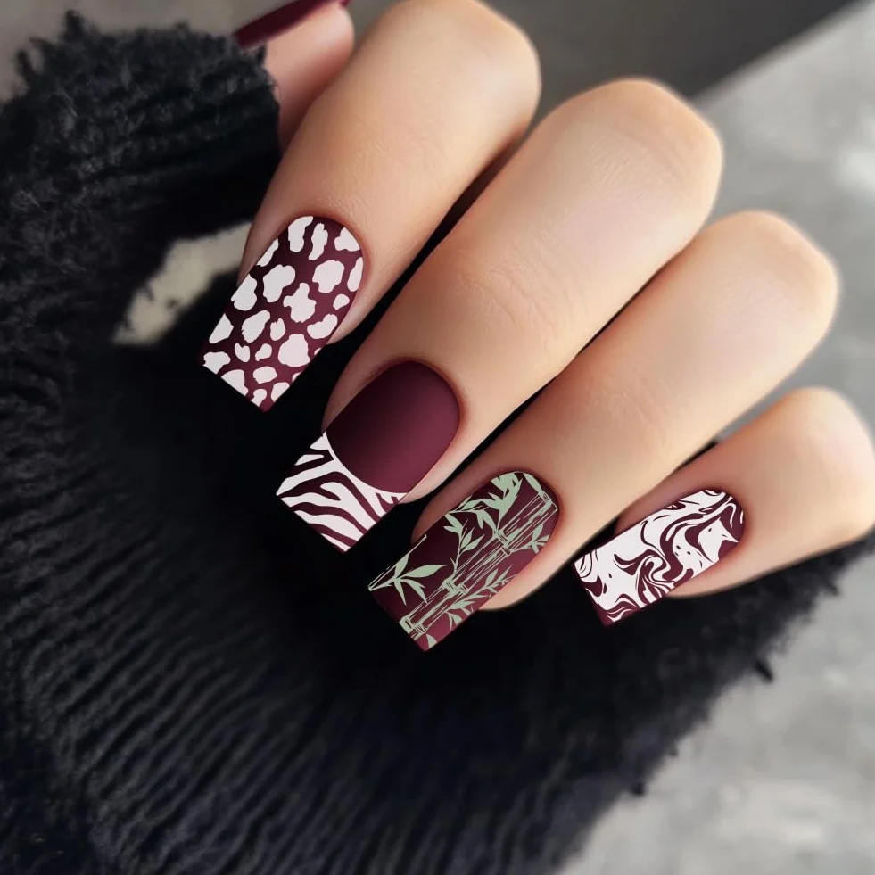PH PandaHall 5 pz Piastre per Timbri per Unghie con Stampa Animale, Modelli per Nail Art con Stampa Leopardata Mista, Stencil per Nail Art con Tigre e Leone per Nail Art Fai Da Te, Stampa Manicure