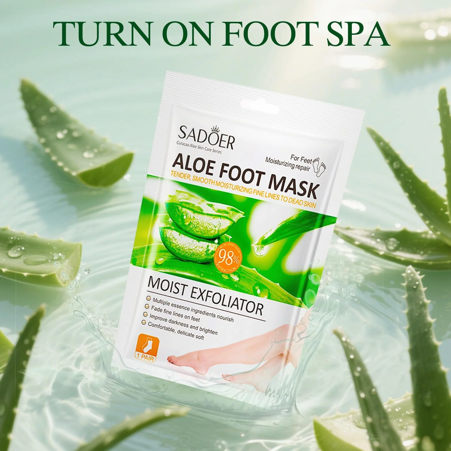 6 paia Maschera Esfoliante Piedi,Peeling Piedi,Idratante,Secchi e Screpolati,con Kit Pedicure per Uomo e Donna,Aloe Vera