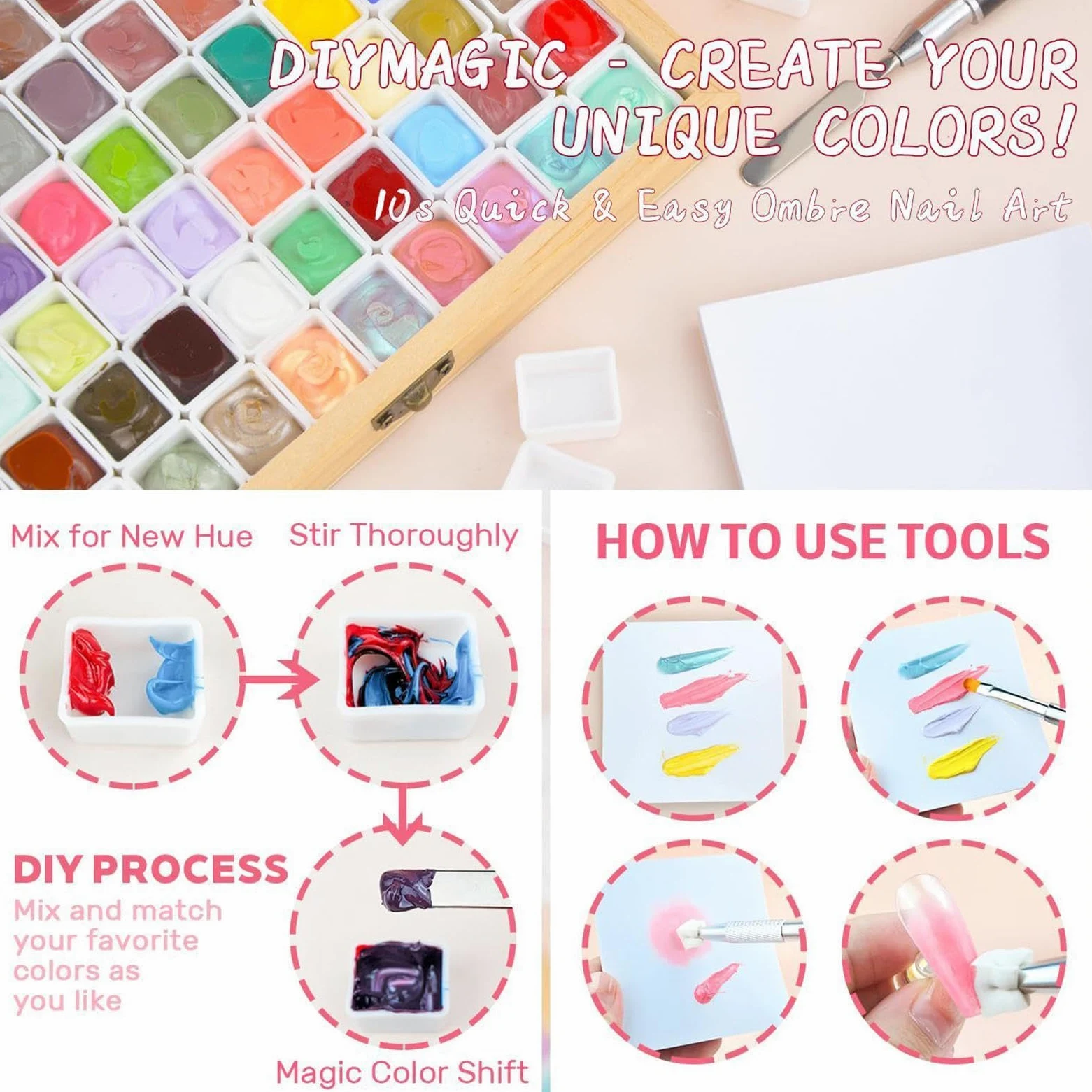 Gel Per Pittura Sulle Unghie Per Manicure Artistica A Tamponamento Da 70 | Per Gel Da Pittura Per Feste Spa Studio Salone Casa Viaggio Principianti Donne E Ragazze