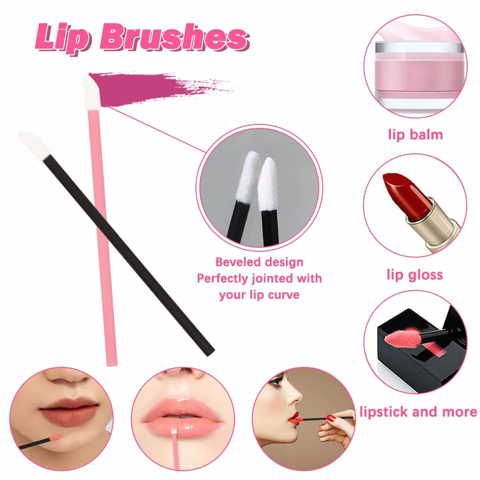201 pezzi Kit di Applicatori Trucco Monouso, SHAIDOJIO, 50 Pennello per Ciglia Monouso, 50 Applicatori per Rossetti Monouso, 50 Pennello per Eyeliner, 50 Applicatore Ombretto, con Scatola