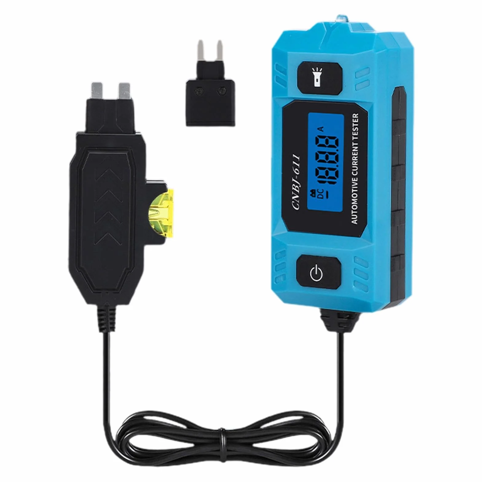 Tester di fusibili auto, tester di fusibili per auto, luce a LED, rivelatore automatico digitale, alta precisione | Strumento elettrico professionale per tester a fili, analisi tester di corrente