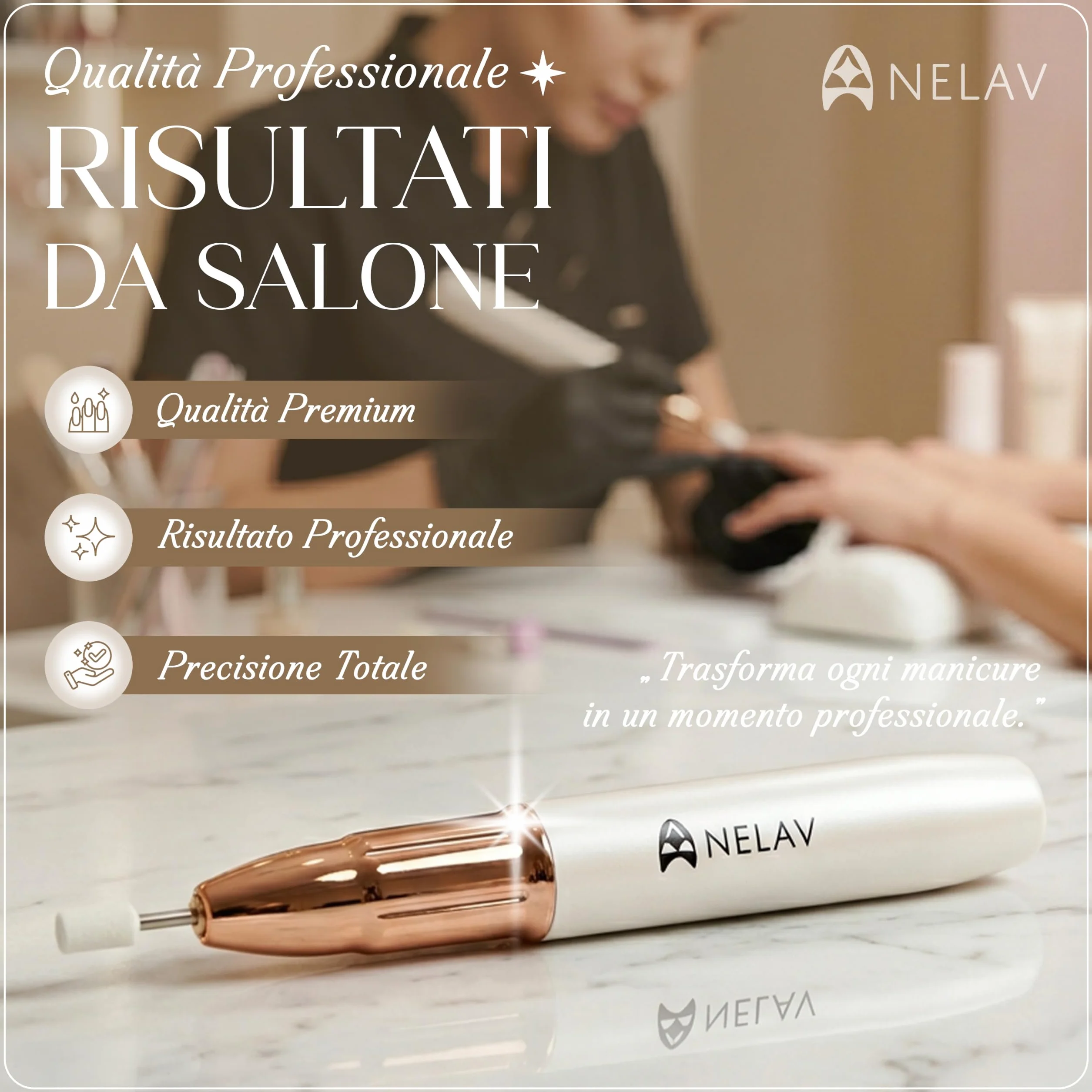 Fresa per Unghie Professionale Ricaricabile USB 6 Testine