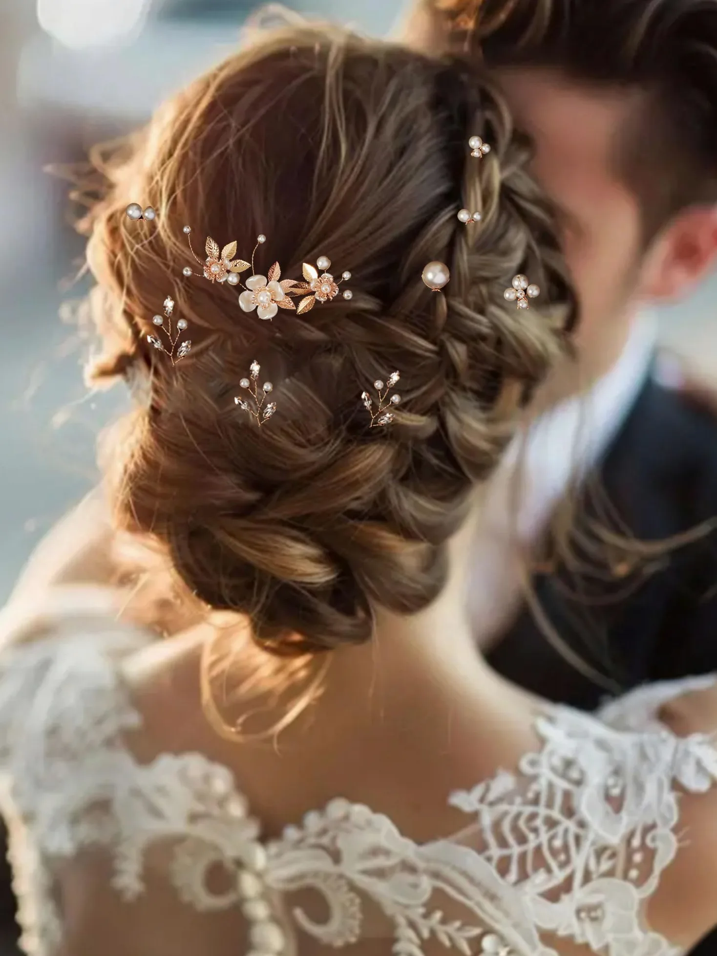 12 forcine per capelli da sposa con strass, accessori per capelli da donna, con cristalli, per damigelle d'onore