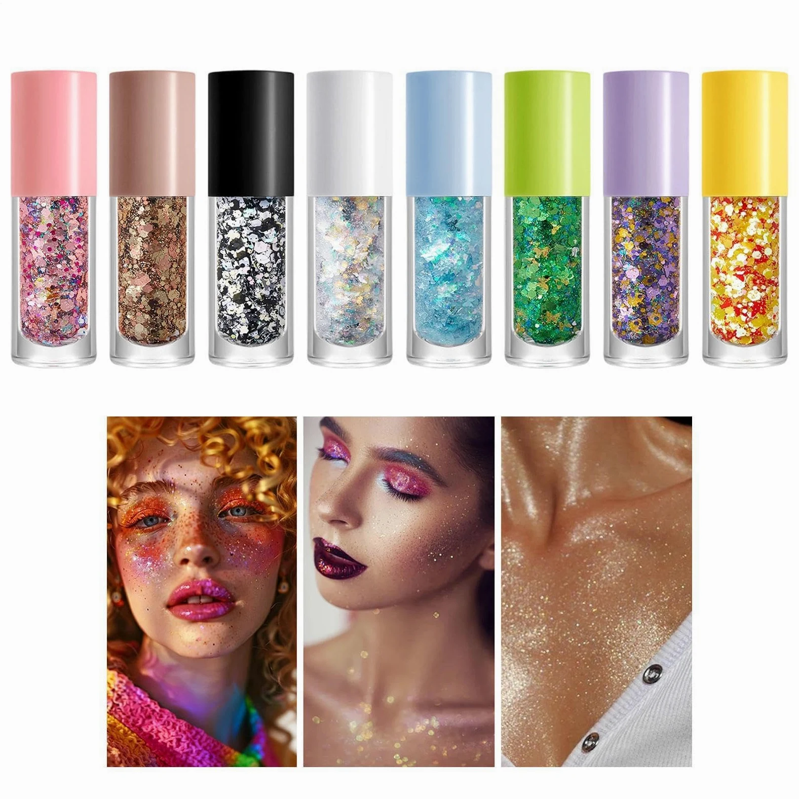 Gel Glitter Per Il Viso Brillantini Luccicanti Scintillanti E Bagliori | Gel Glitter Per Il Corpo Per Feste, Festival, Concerti, Parate, Partite Di Calcio, Compleanni, Bambini, Ragazze E