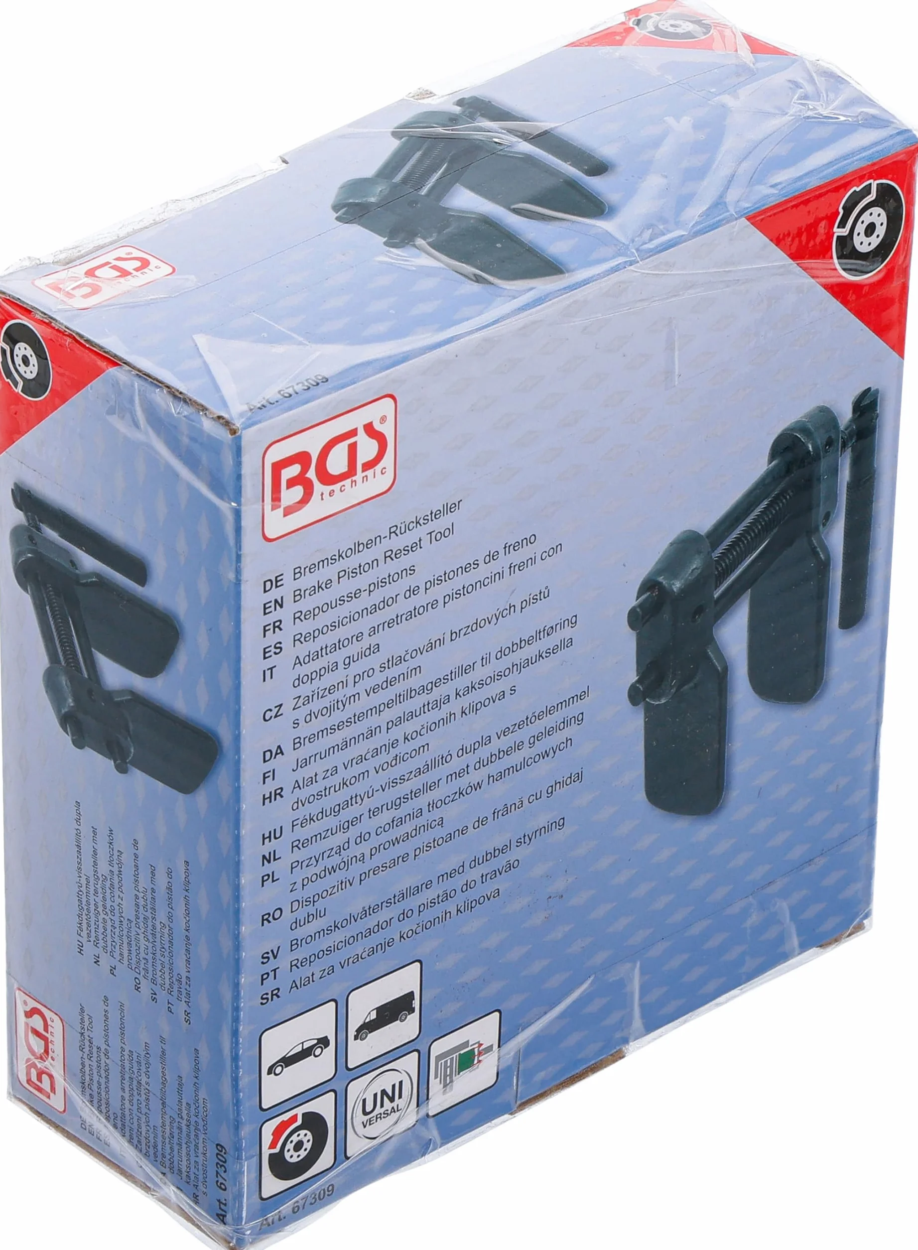 BGS 67309 Adattatore arretratore pistoncini freni con doppia guida universale