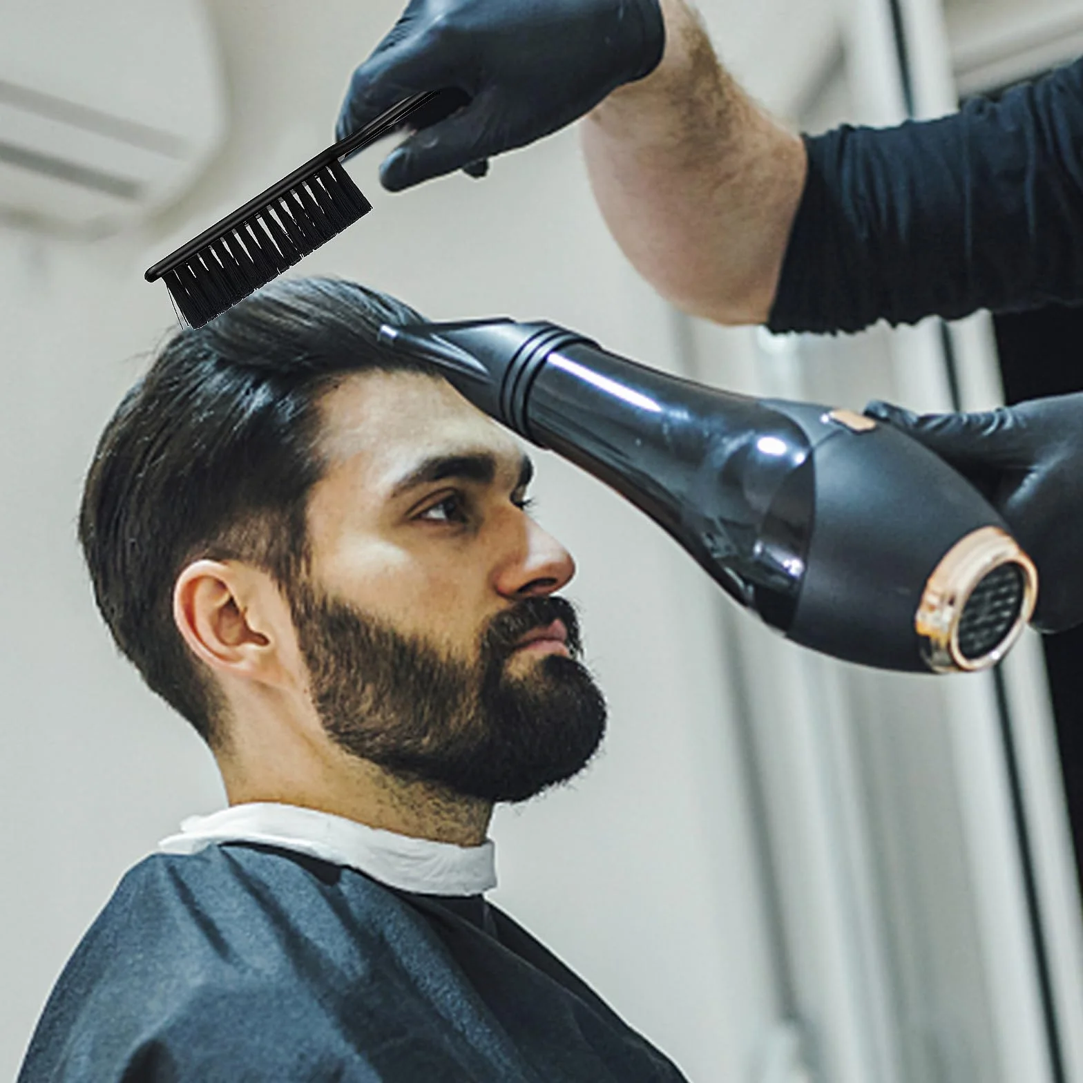 Set di spazzole per spolverare il collo del barbiere – Spolverino morbido per il collo del barbiere con spazzola per la pulizia del rasoio da barbiere, spazzola professionale per spolverare i capelli