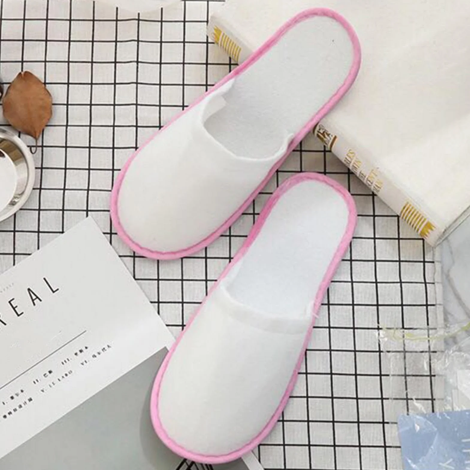 10 Pairs Pantofole Dell' Pantofole Per Casa Pantofole Usa E Getta Pantofole Hotel Set Pantofole Per Gli Ospiti Ciabatte Per Gli Per Hotel, Spa, Casa, Viaggi, Unisex, Lavabili, Misura 36-40