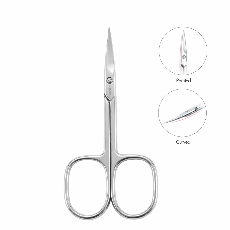 Forbici professionali per cuticole in acciaio inox 9,3 cm con custodia