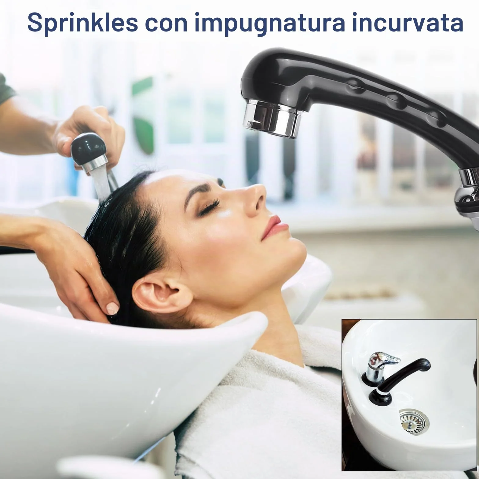 Ugello doccia con tubo shampoo letto ciotola soffione doccia soffione doccia soffione doccia parrucchiere salone doccia parrucchiere lavandino soffione doccia tubo bagno rubinetti doccetta