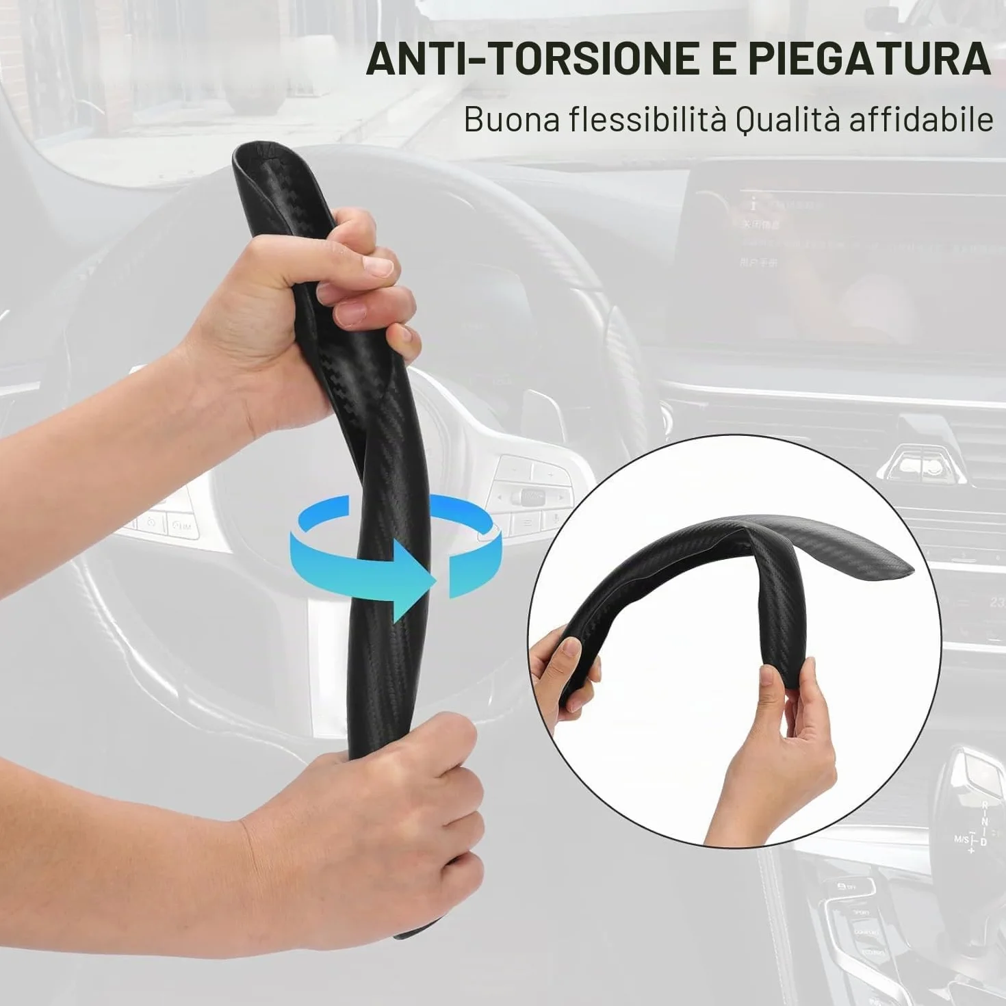 Coprivolante in Fibra di Carbonio Antiscivolo Universale 3 Pezzi