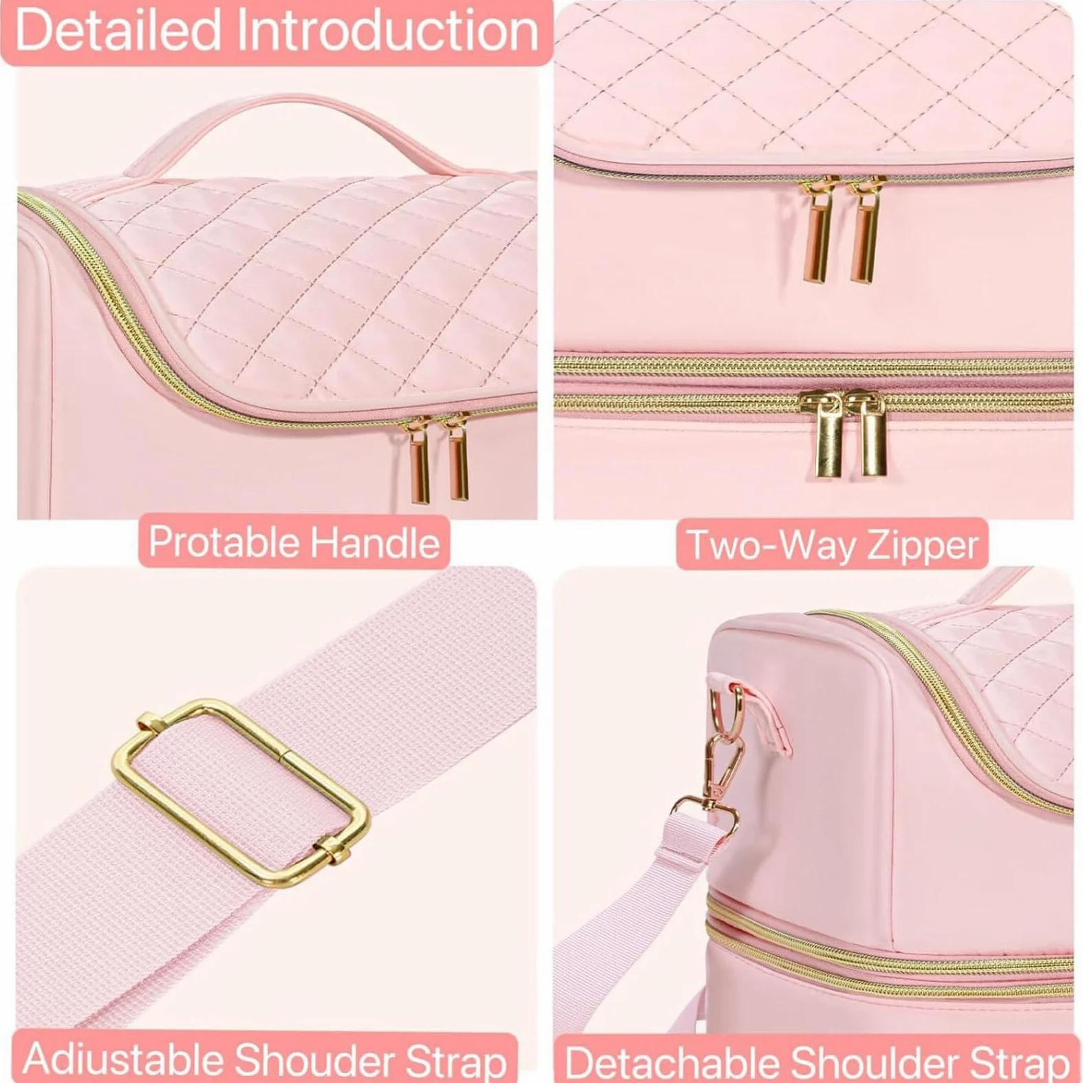 Borsa organizer per strumenti per unghie Custodia piccola per pennelli da trucco Borsa da viaggio per smalti per unghie Borsa per cosmetici da viaggio con manico per riporre strumenti artistici